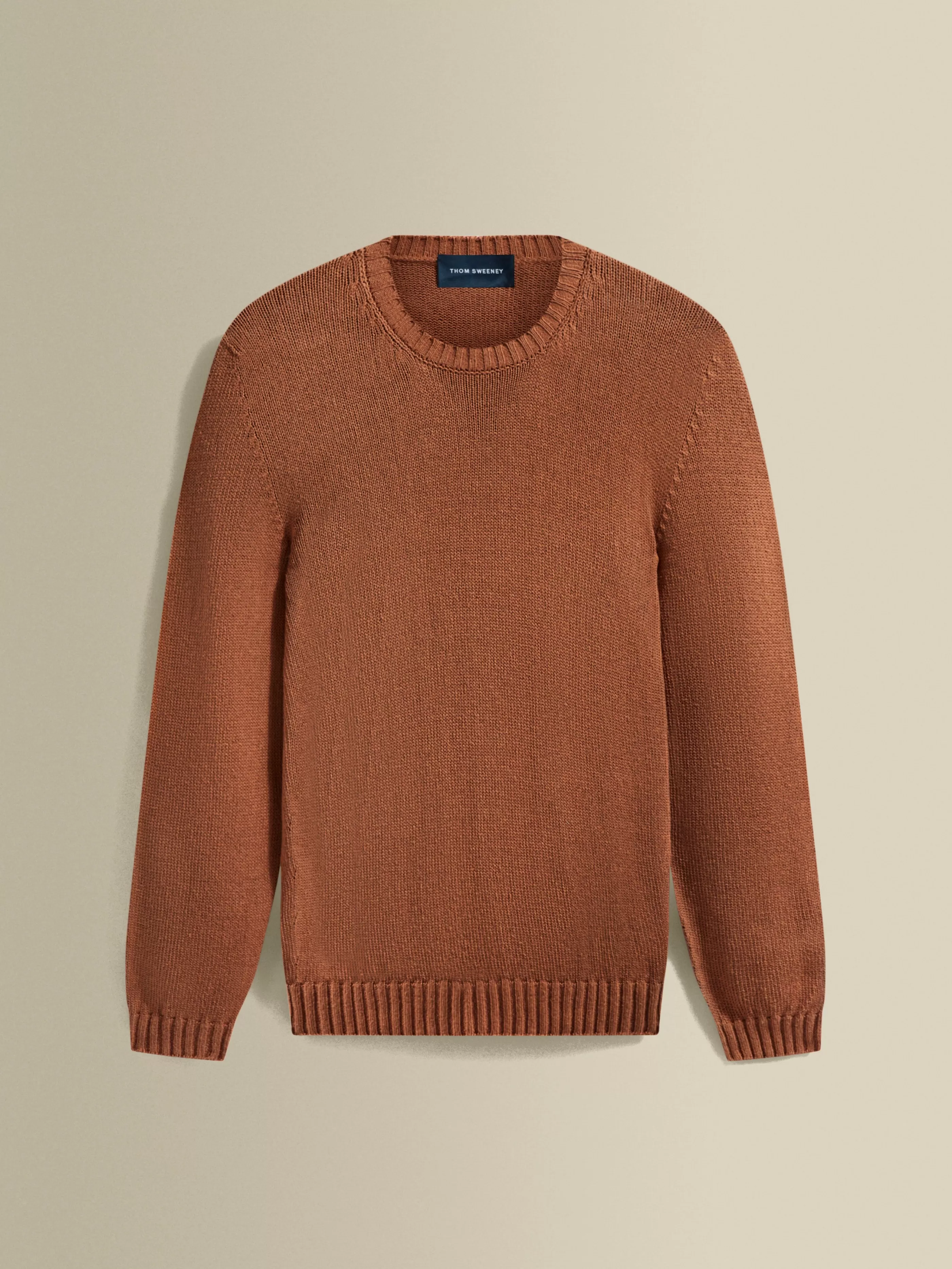 Thom Sweeney Bourette Silk Wide Gauge Crew Neck Sweater
