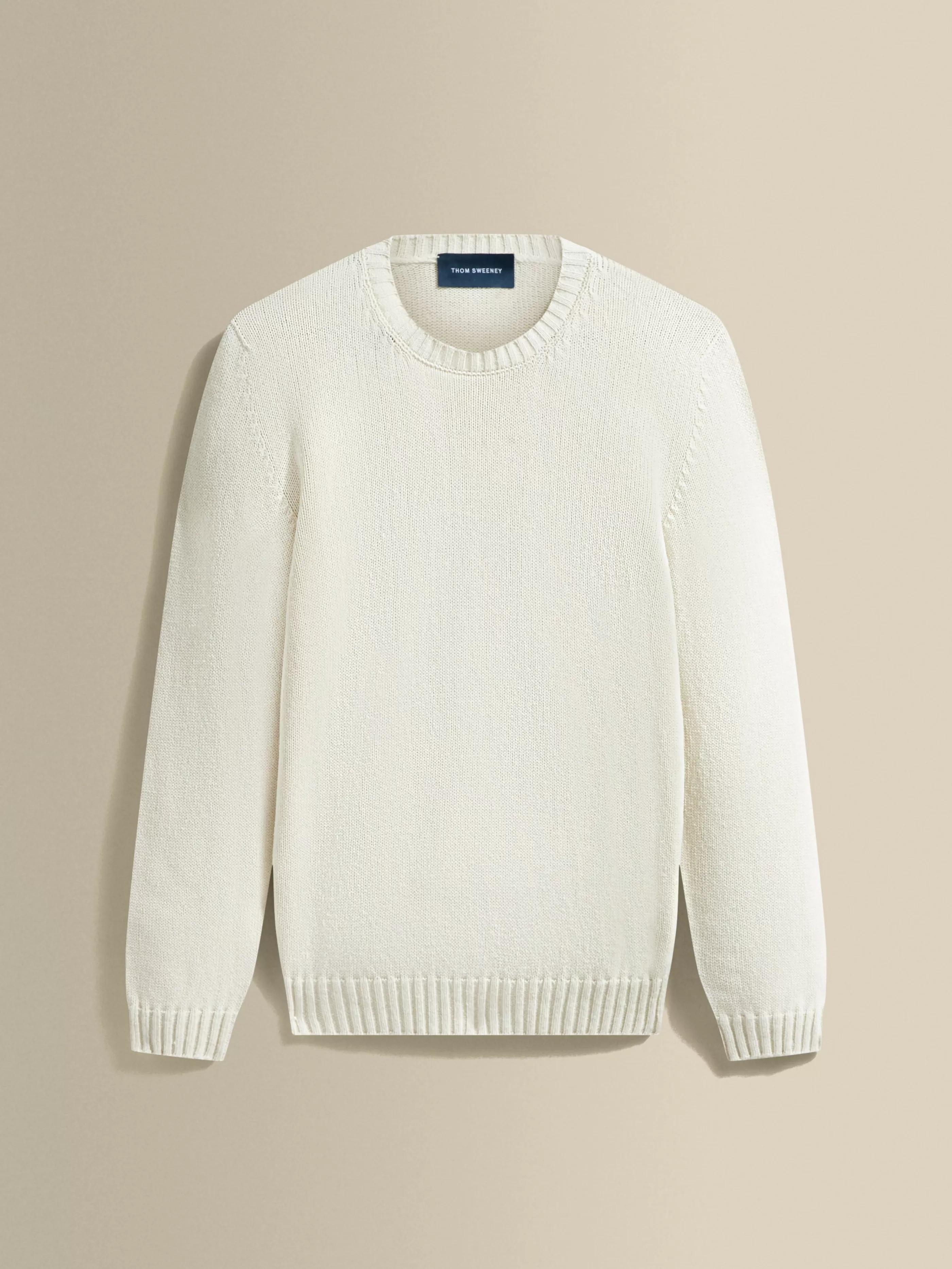 Thom Sweeney Bourette Silk Wide Gauge Crew Neck Sweater