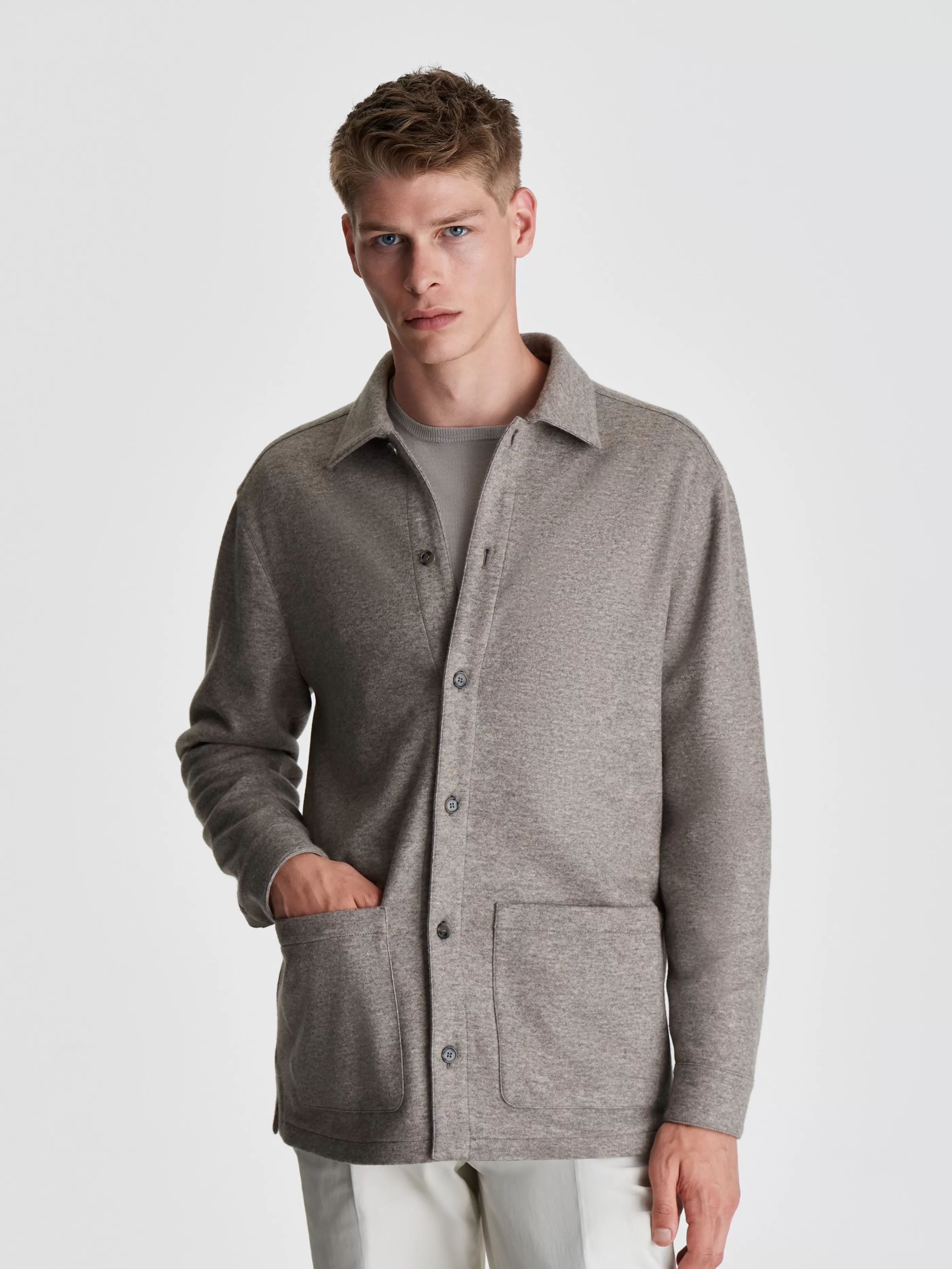 Thom Sweeney Cashmere Button Through Overshirt