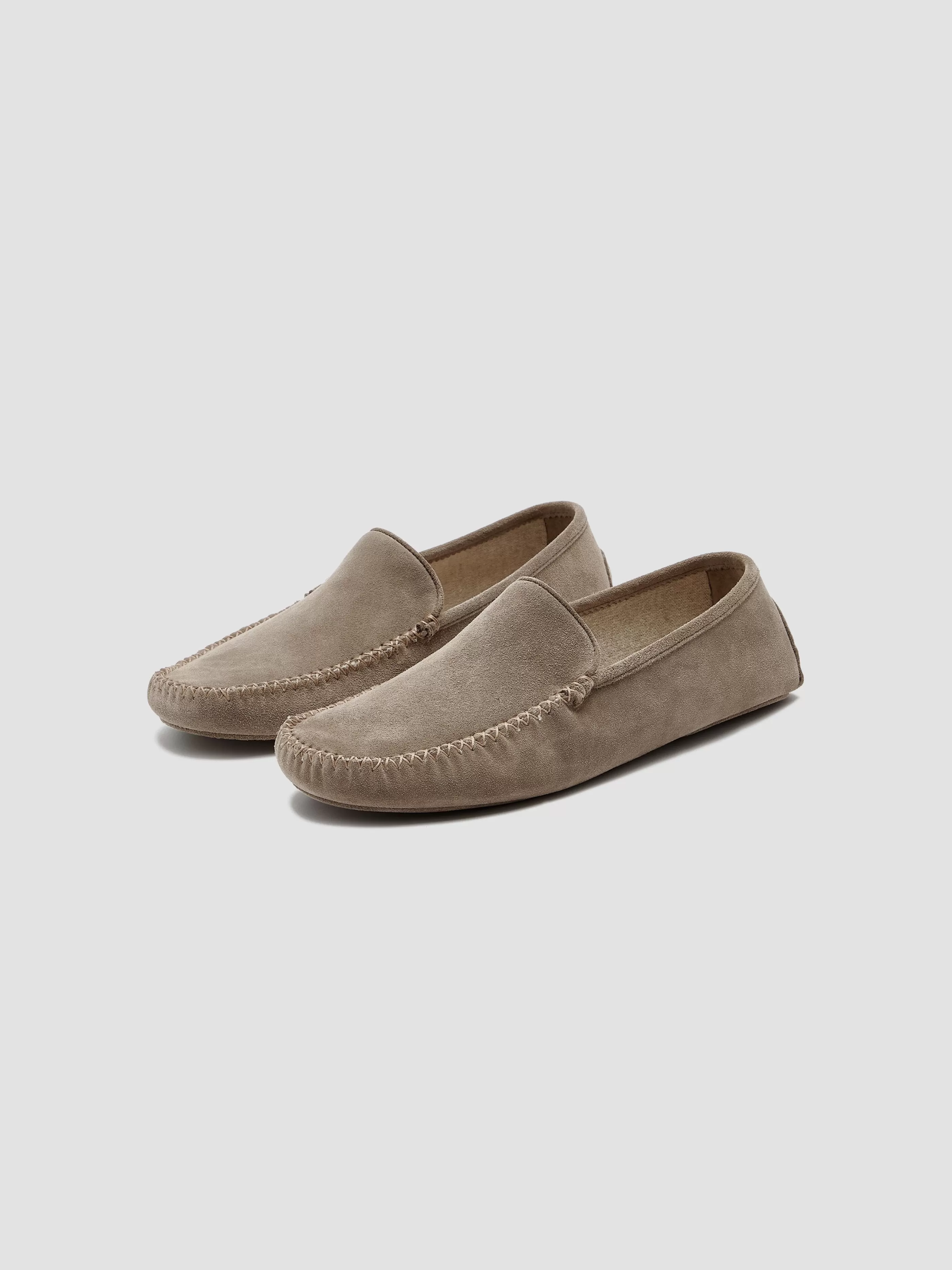 Thom Sweeney Cashmere Lined Suede Slippers
