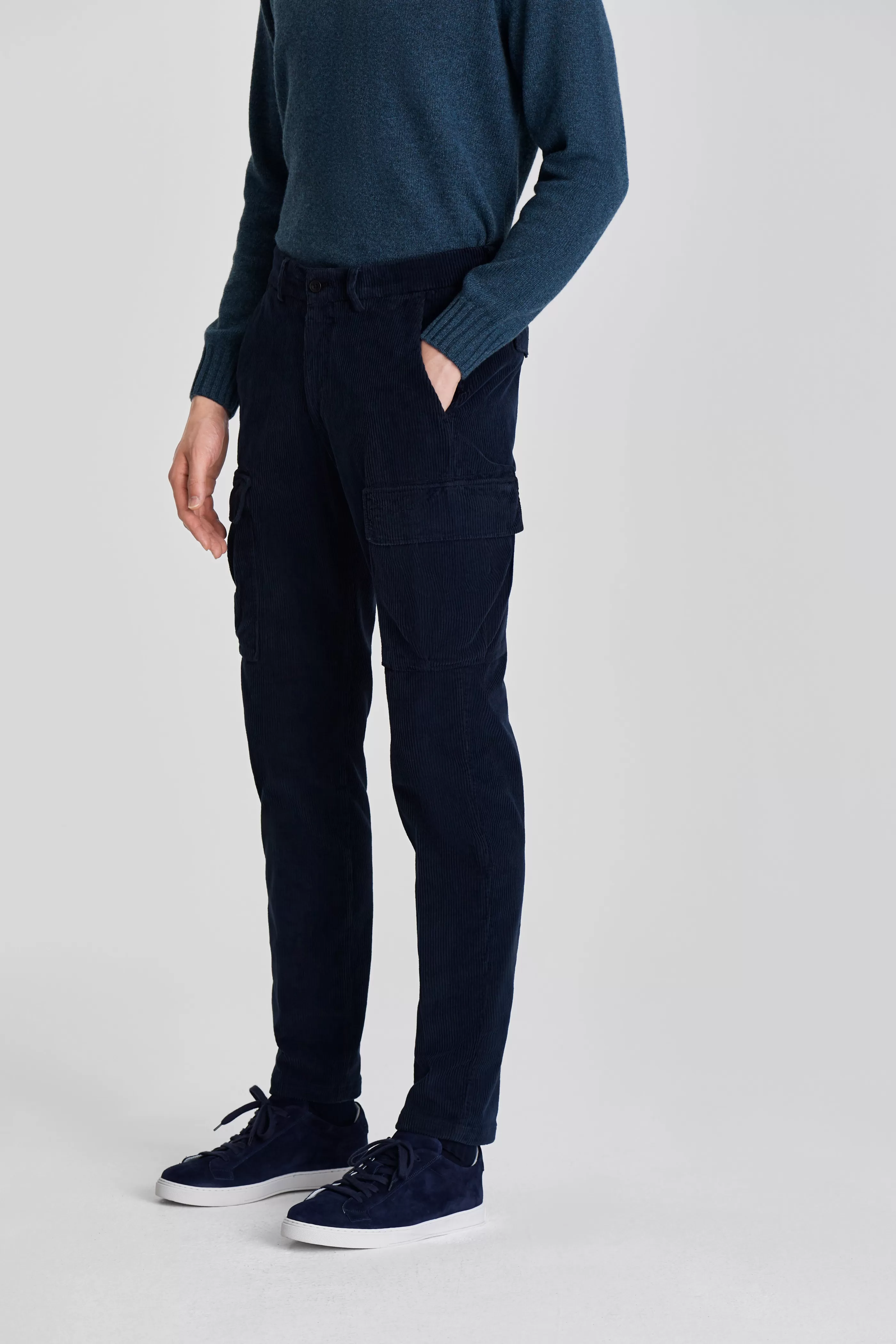 Thom Sweeney Corduroy Cargo Trousers