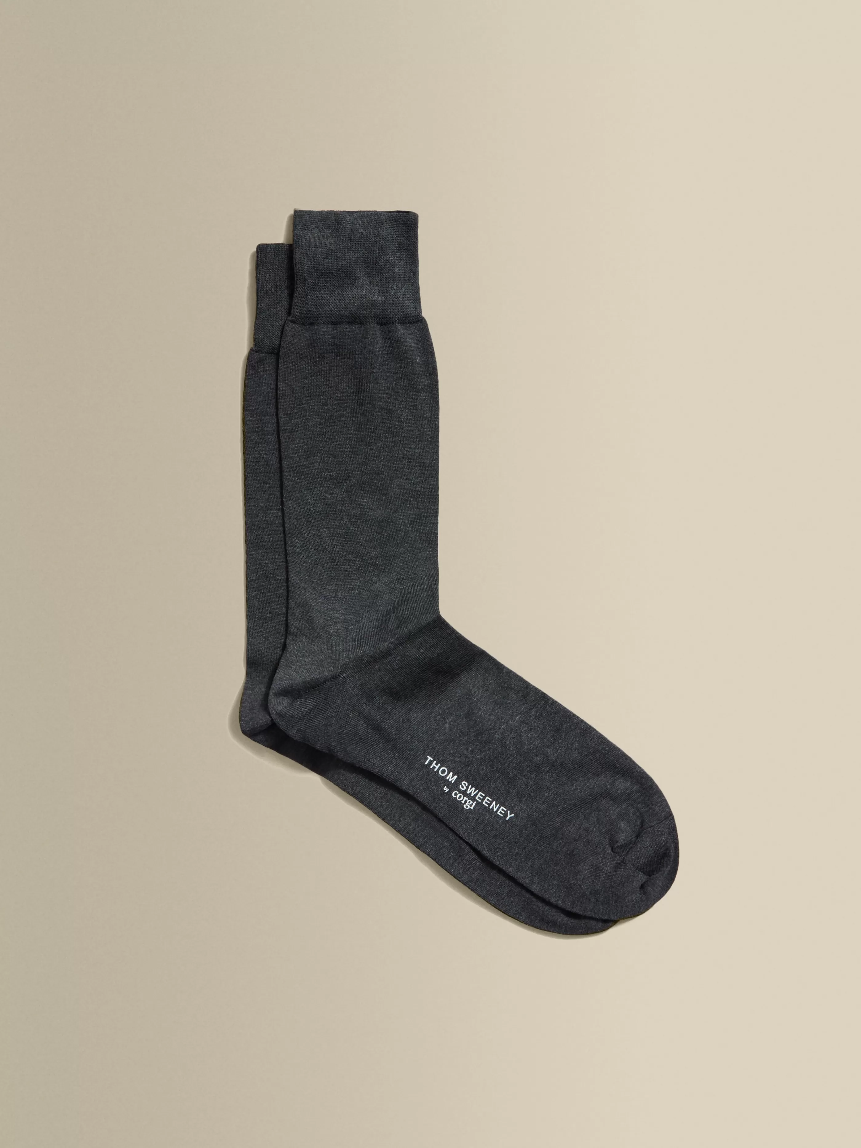Thom Sweeney Cotton Plain Dress Sock