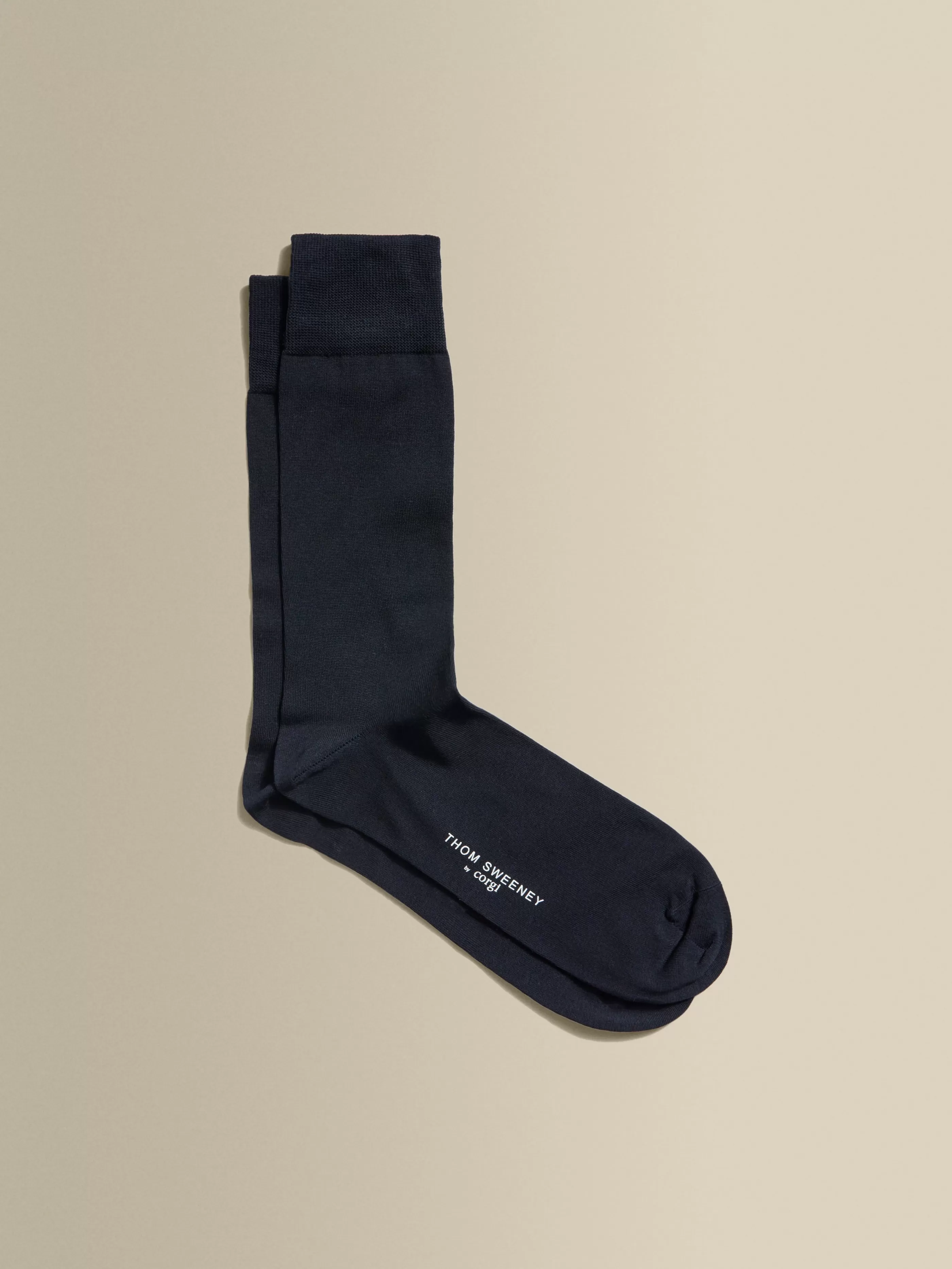 Thom Sweeney Cotton Plain Dress Sock