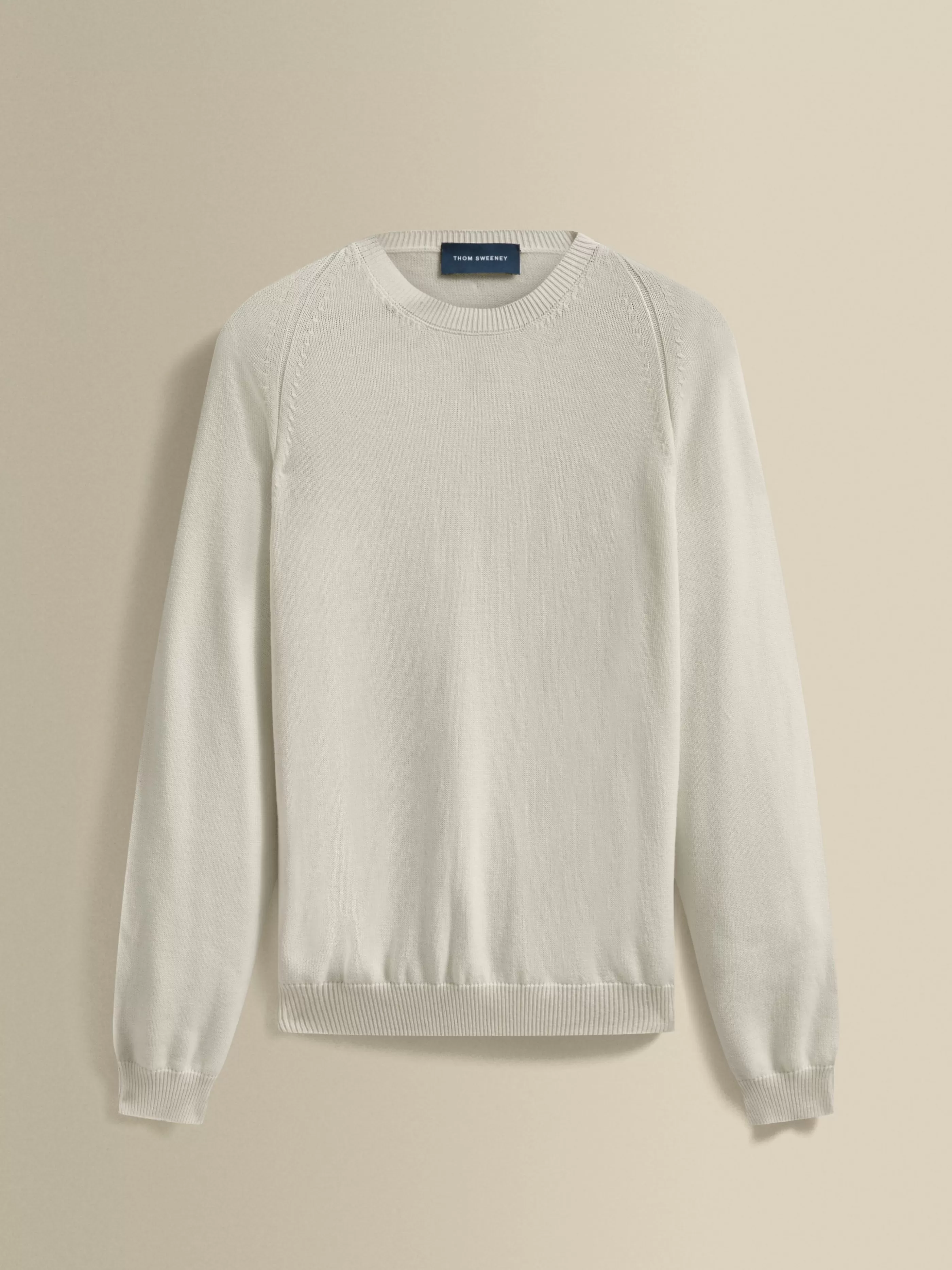 Thom Sweeney Cotton Raglan Crew Neck Sweater