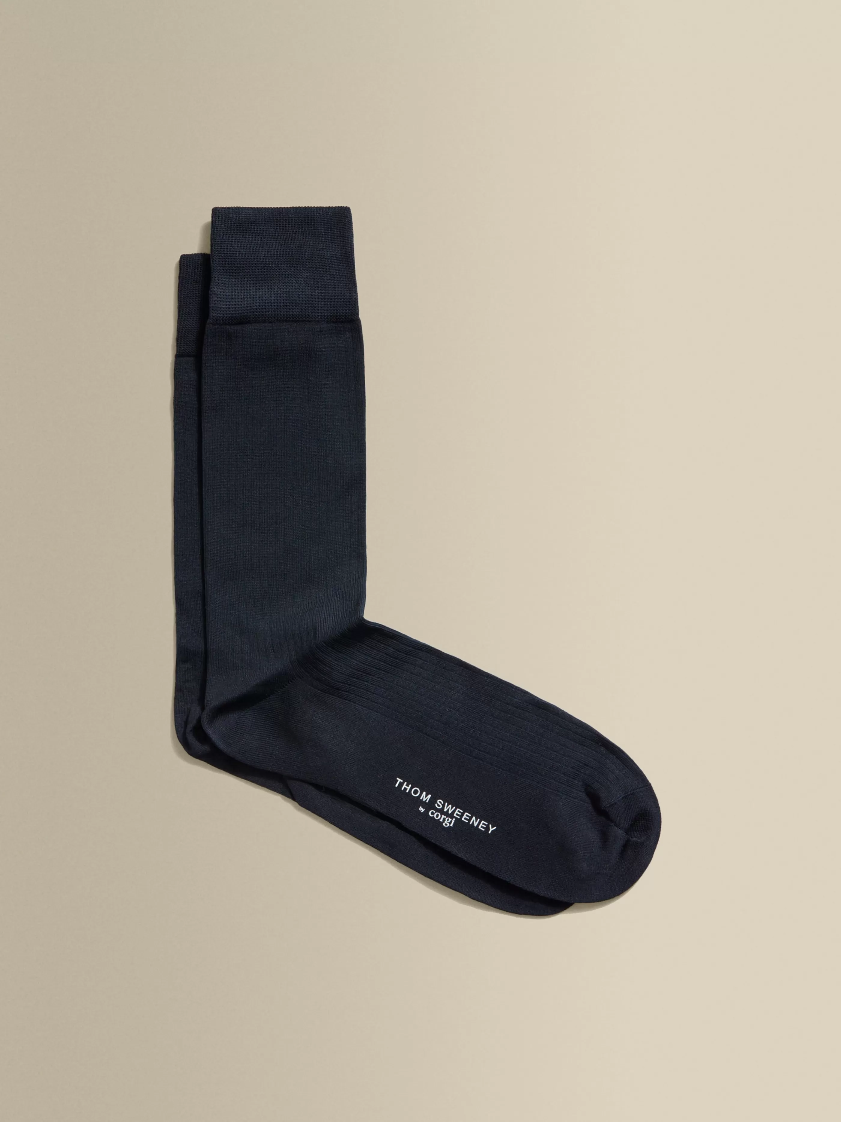 Thom Sweeney Cotton Ribbed Dress Sock