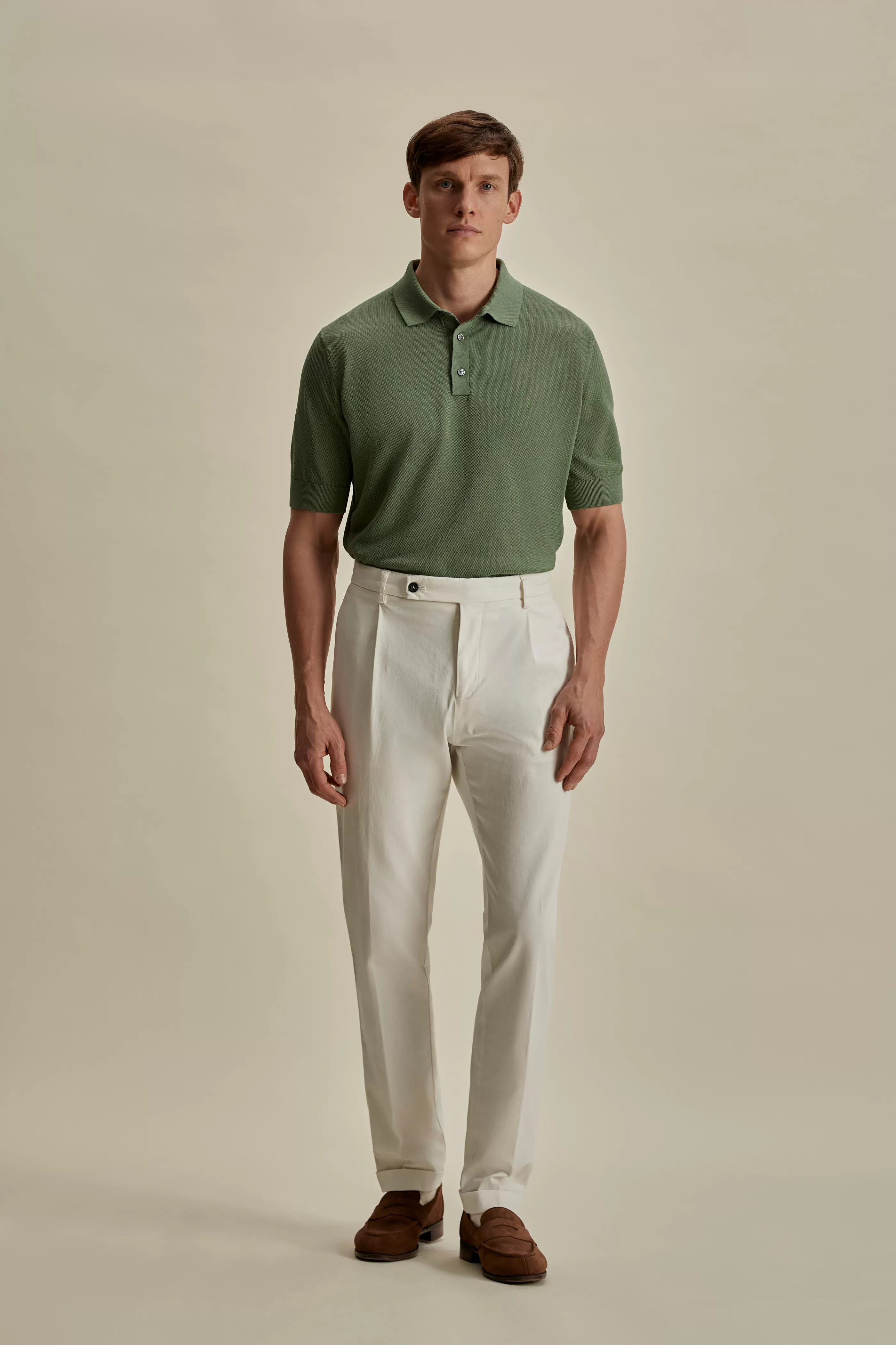 Thom Sweeney Cotton Single Pleat Chinos