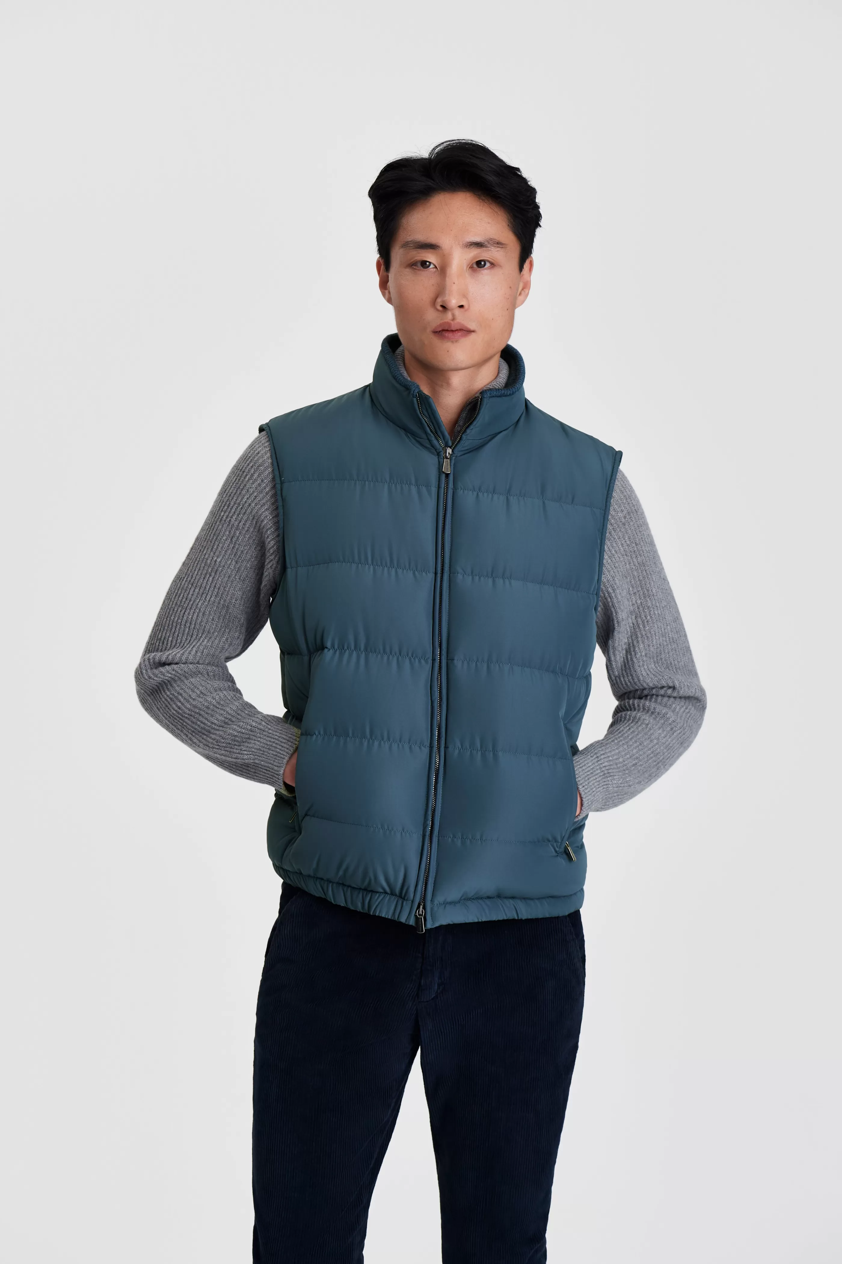 Thom Sweeney Down Lined Japanese Nylon Gilet