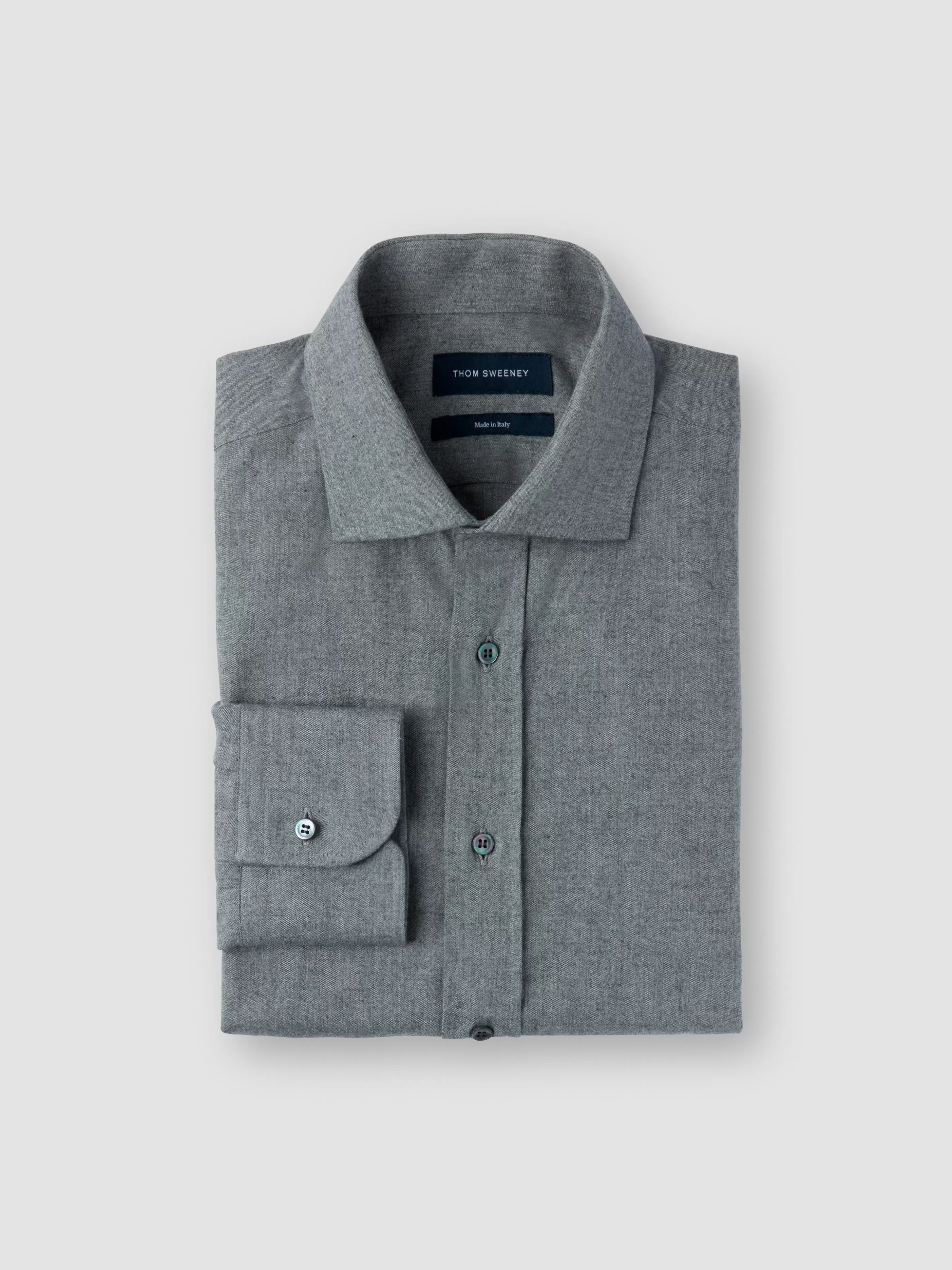 Thom Sweeney Flannel Cutaway Collar Shirt