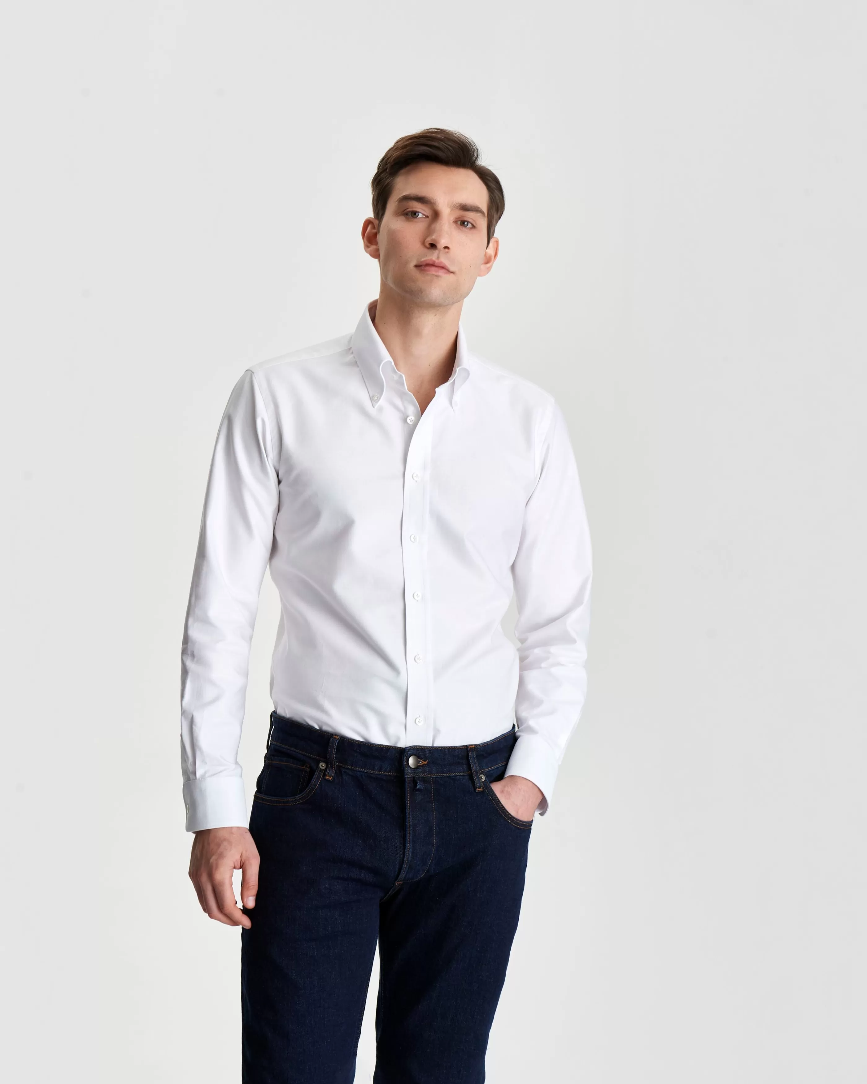 Thom Sweeney Heavy Cotton Casual Button Down Oxford Shirt