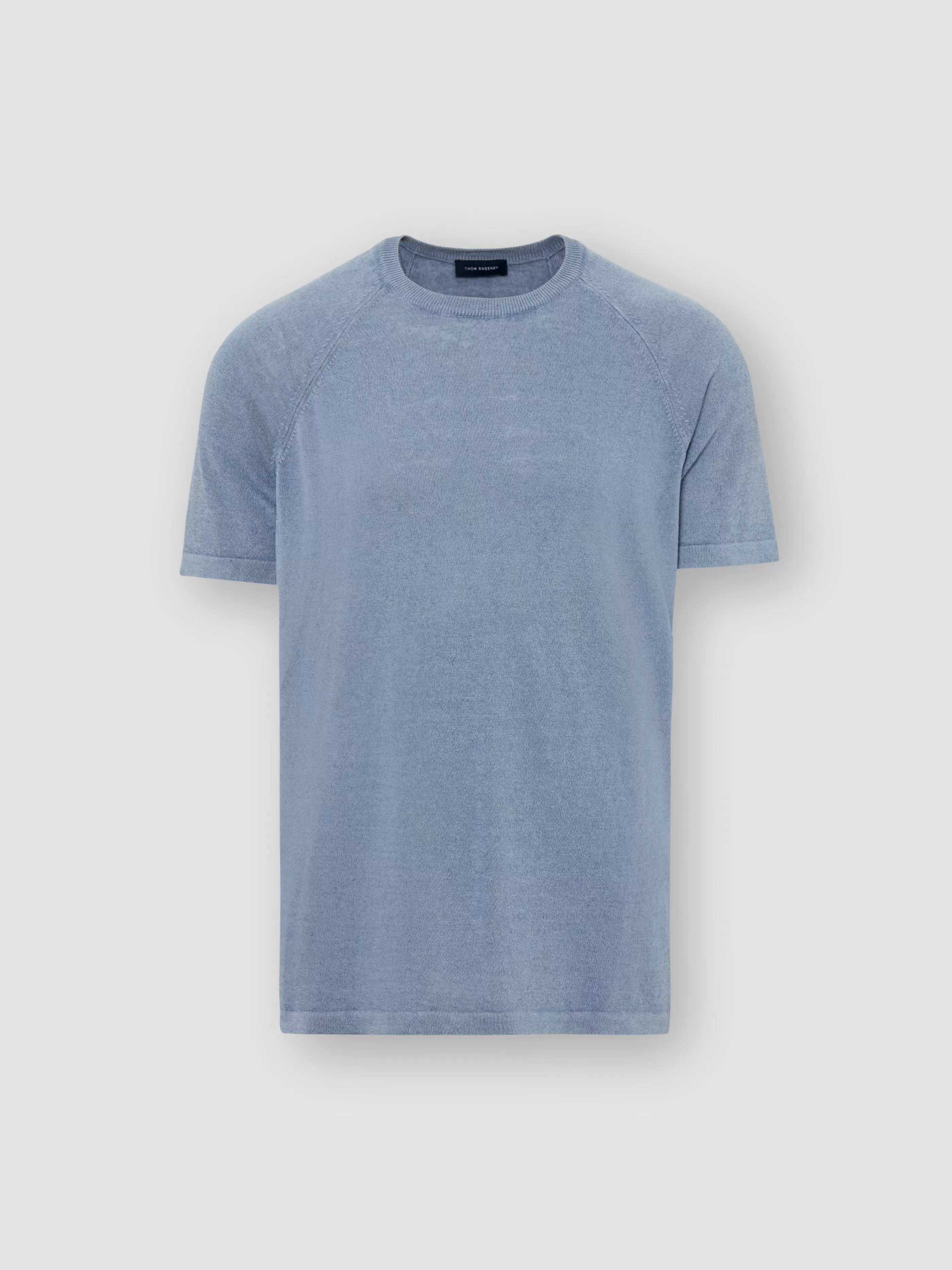 Thom Sweeney Knitted Cotton Raglan T-Shirt