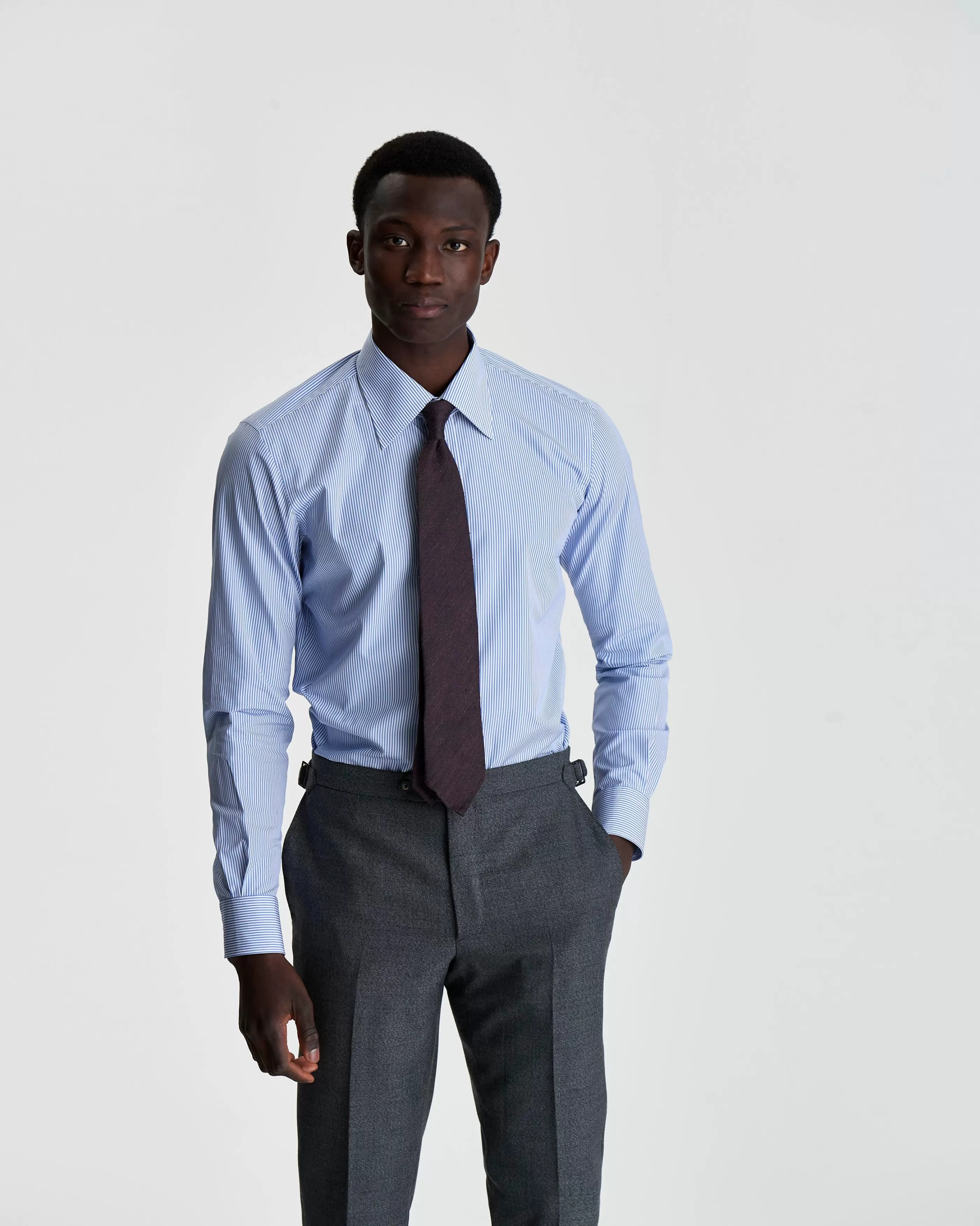Thom Sweeney Lecce Collar Cotton Shirt