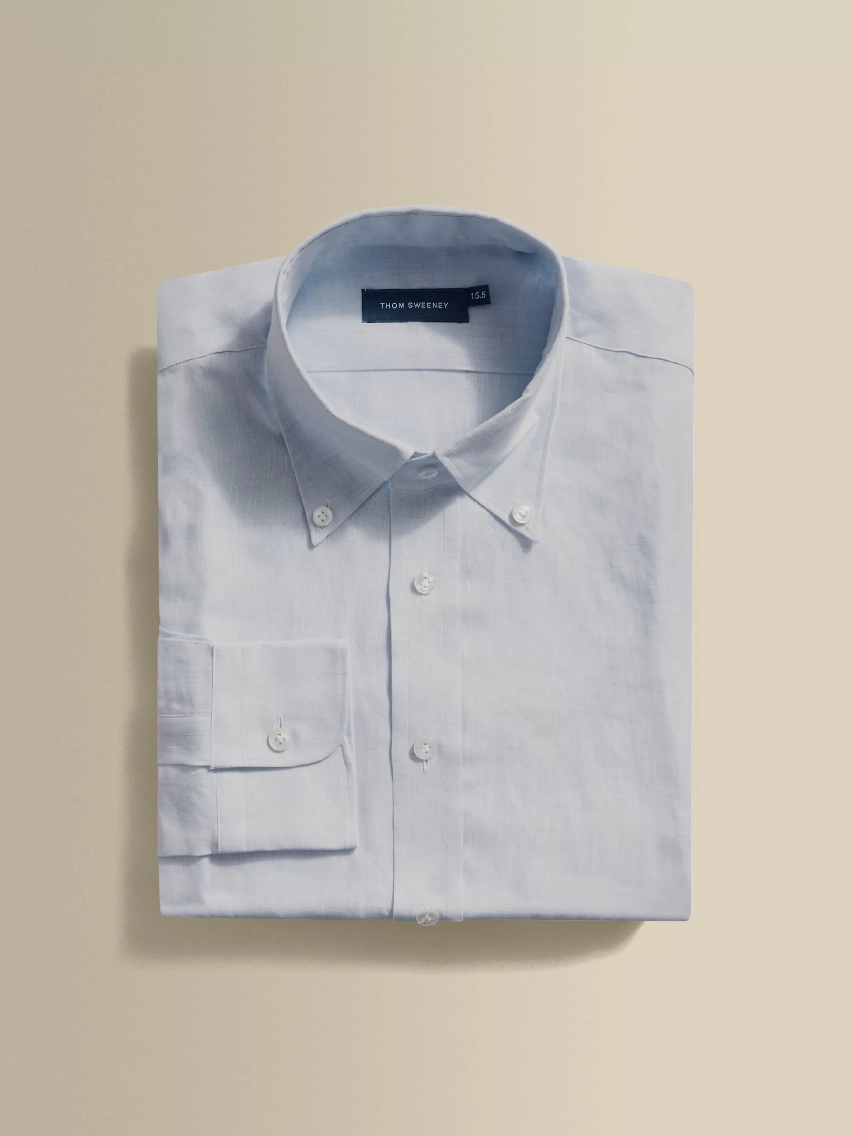 Thom Sweeney Linen Button Down Collar Shirt
