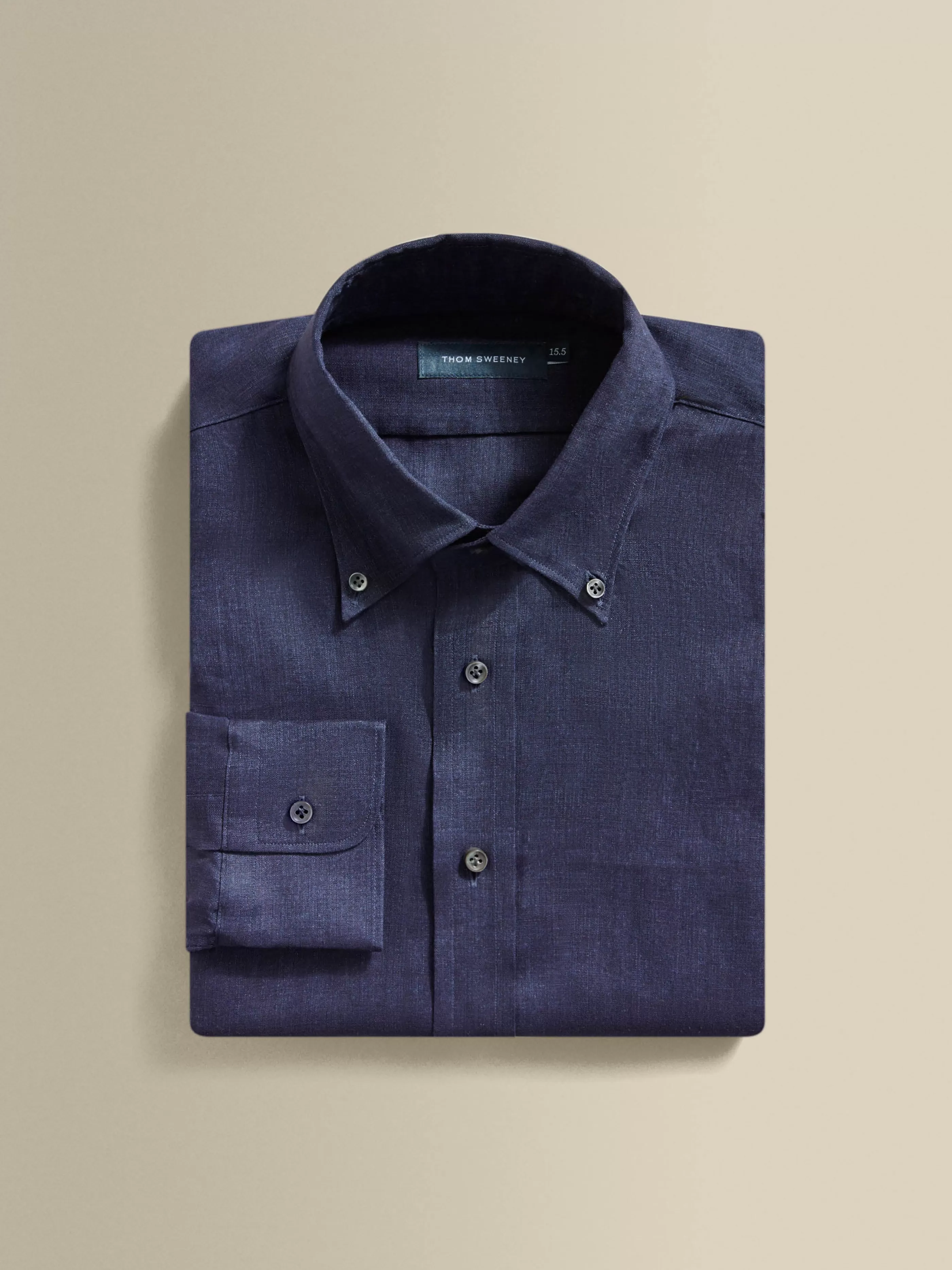 Thom Sweeney Linen Button Down Collar Shirt