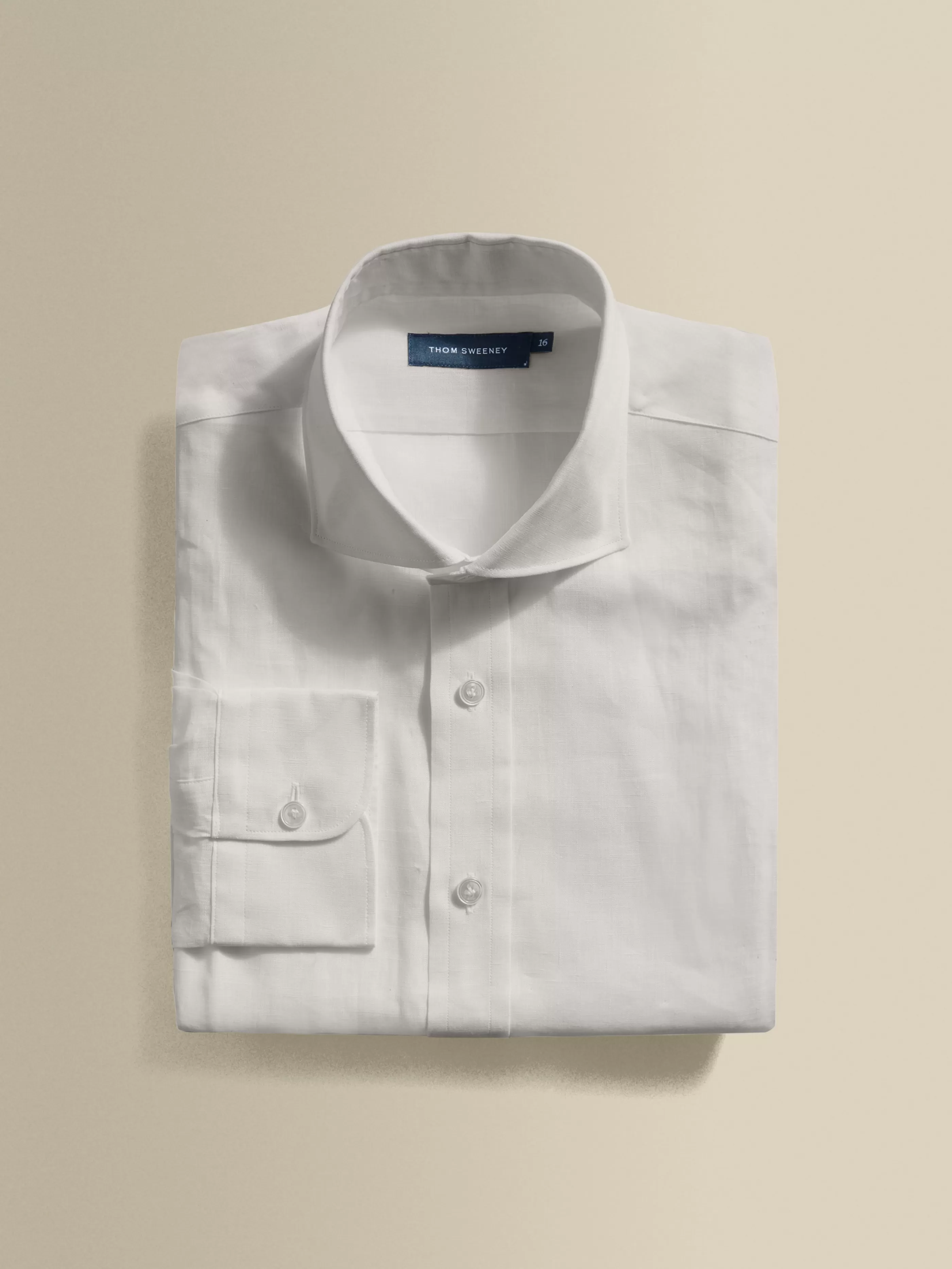 Thom Sweeney Linen Cutaway Collar Shirt