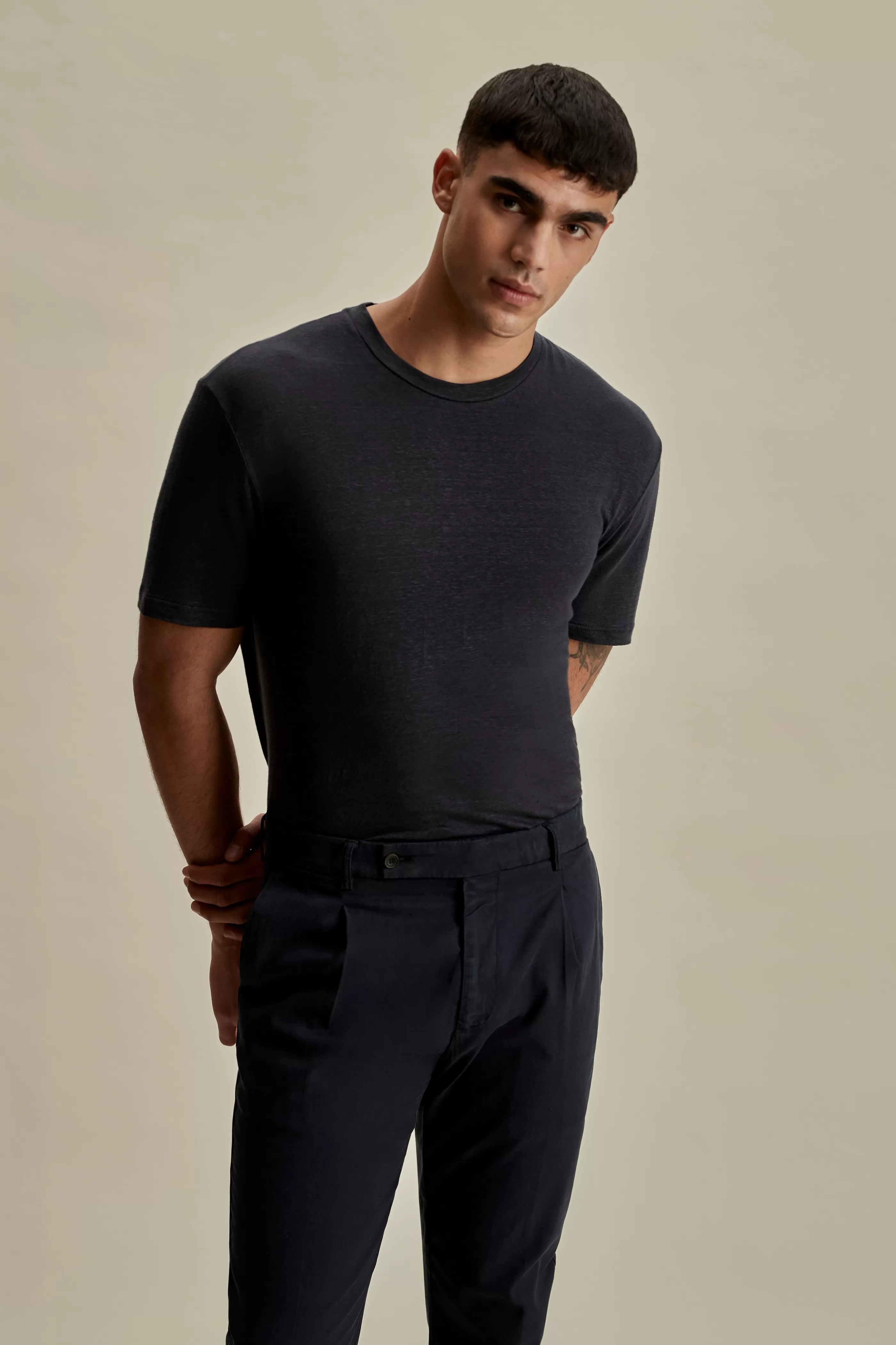 Thom Sweeney Linen Jersey T-Shirt