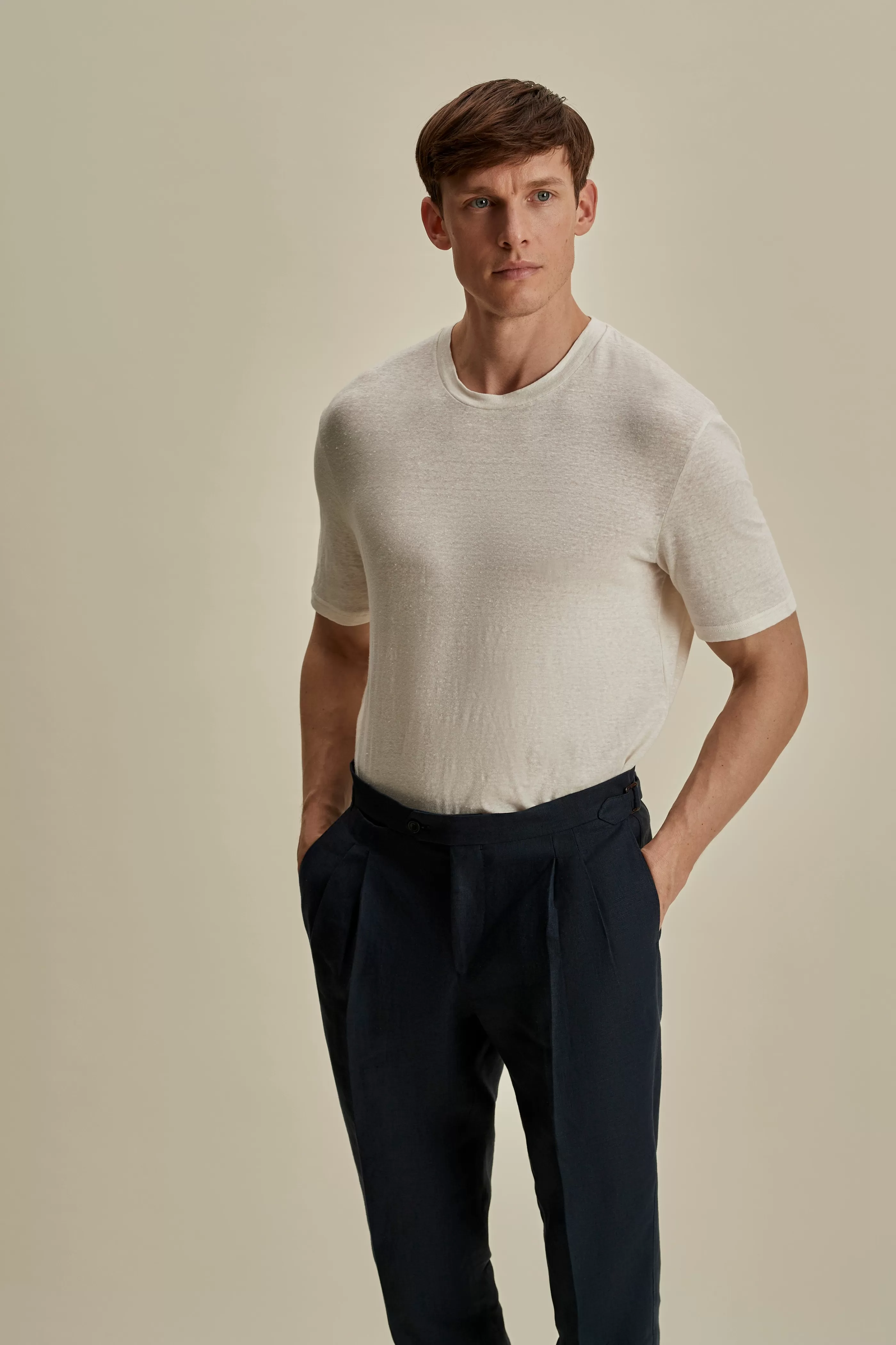 Thom Sweeney Linen Jersey T-Shirt