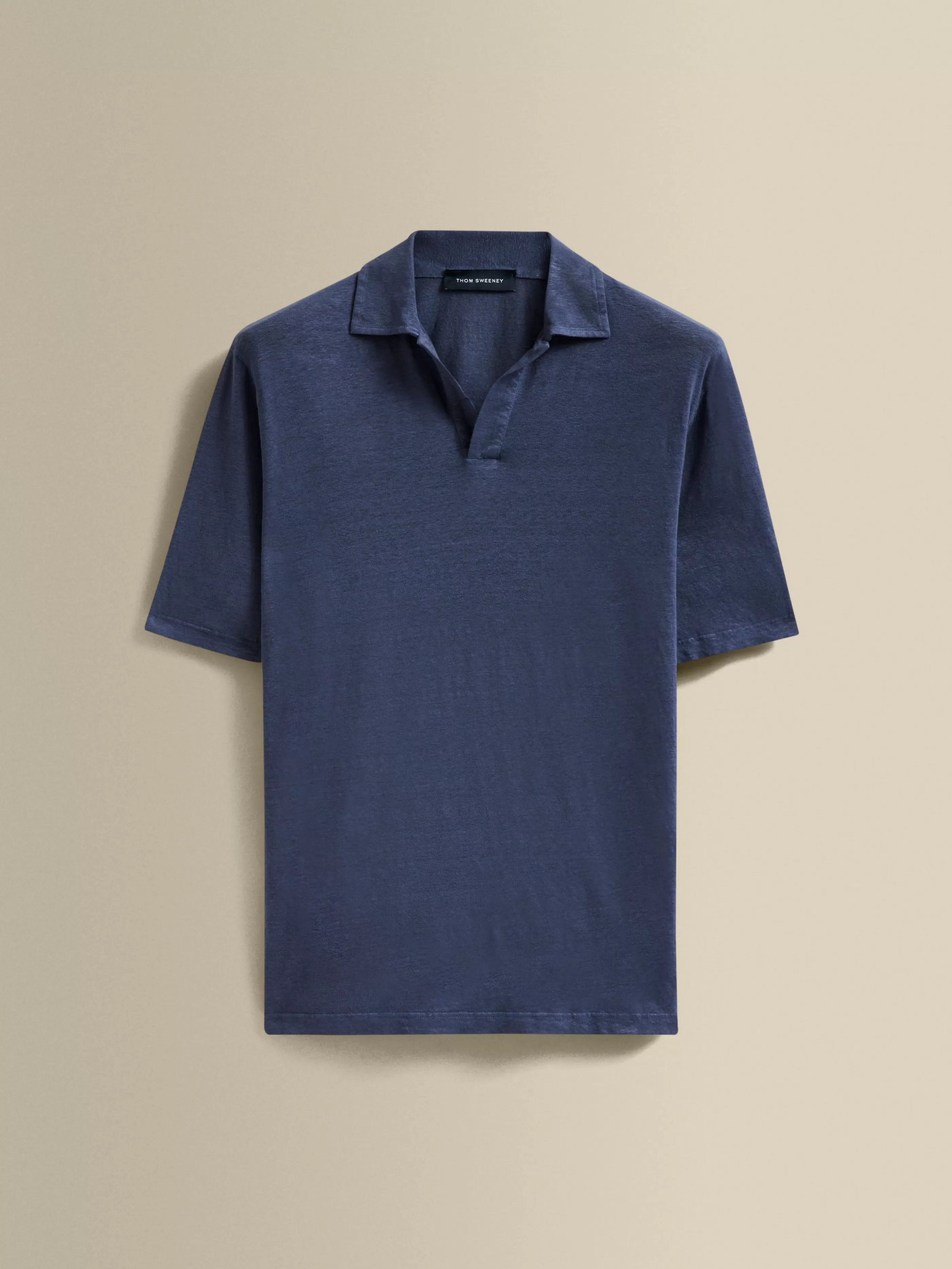 Thom Sweeney Linen Skipper Polo Shirt