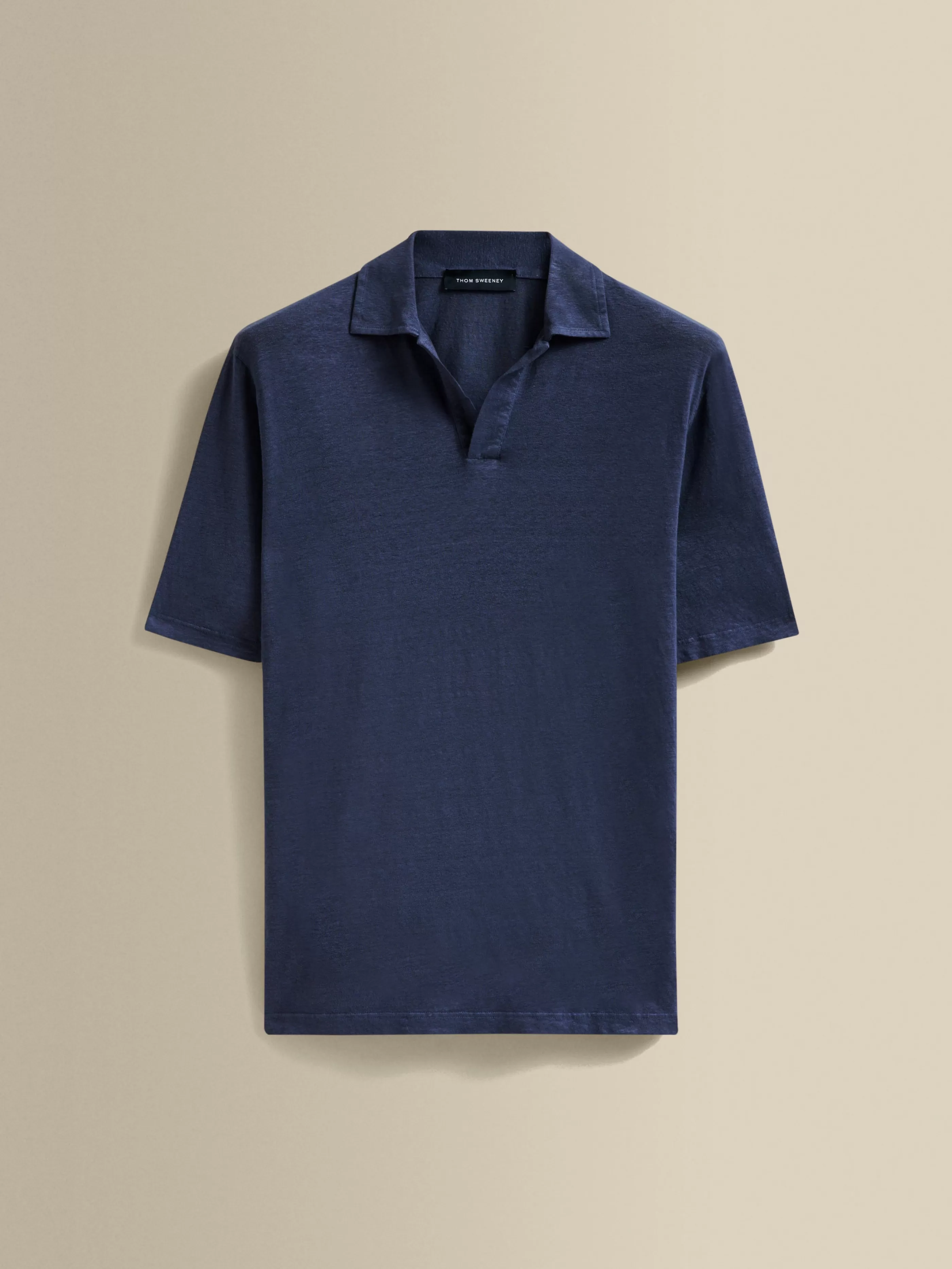 Thom Sweeney Linen Skipper Polo Shirt