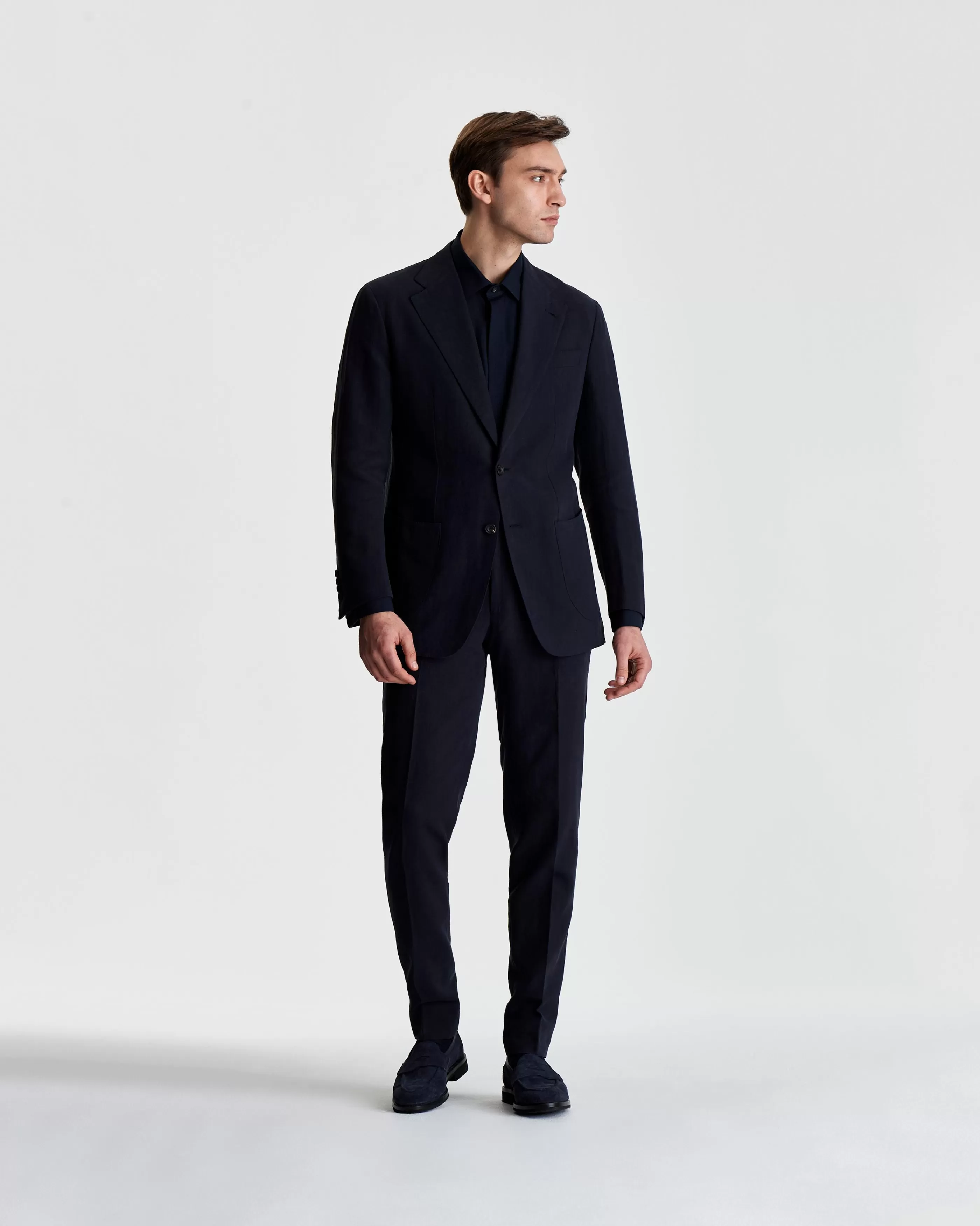 Thom Sweeney Linen Unstructured Single Breasted Suit