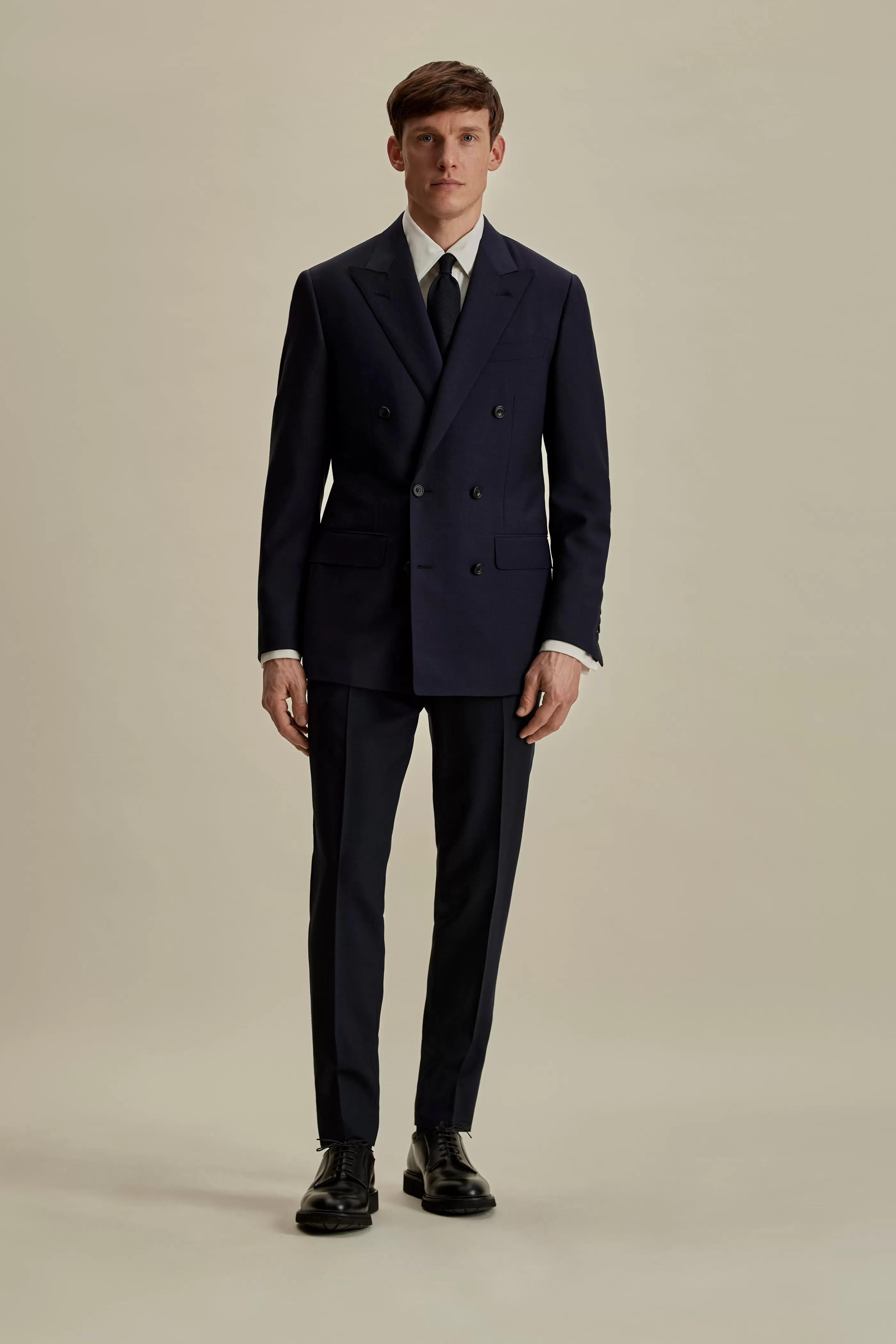 Thom Sweeney Mohair Double Breasted Peak Lapel Suit