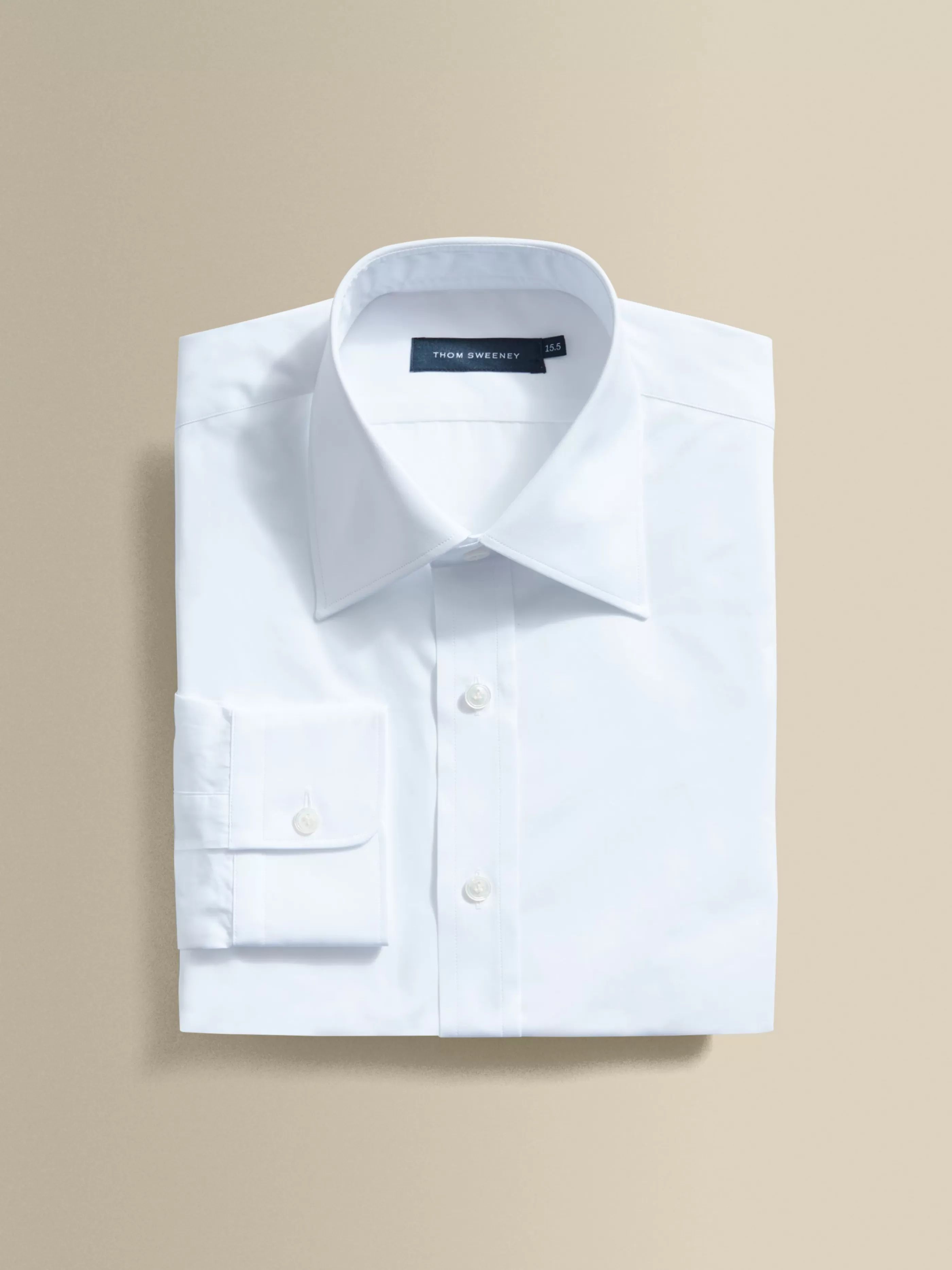 Thom Sweeney Solid Poplin Point Collar Shirt
