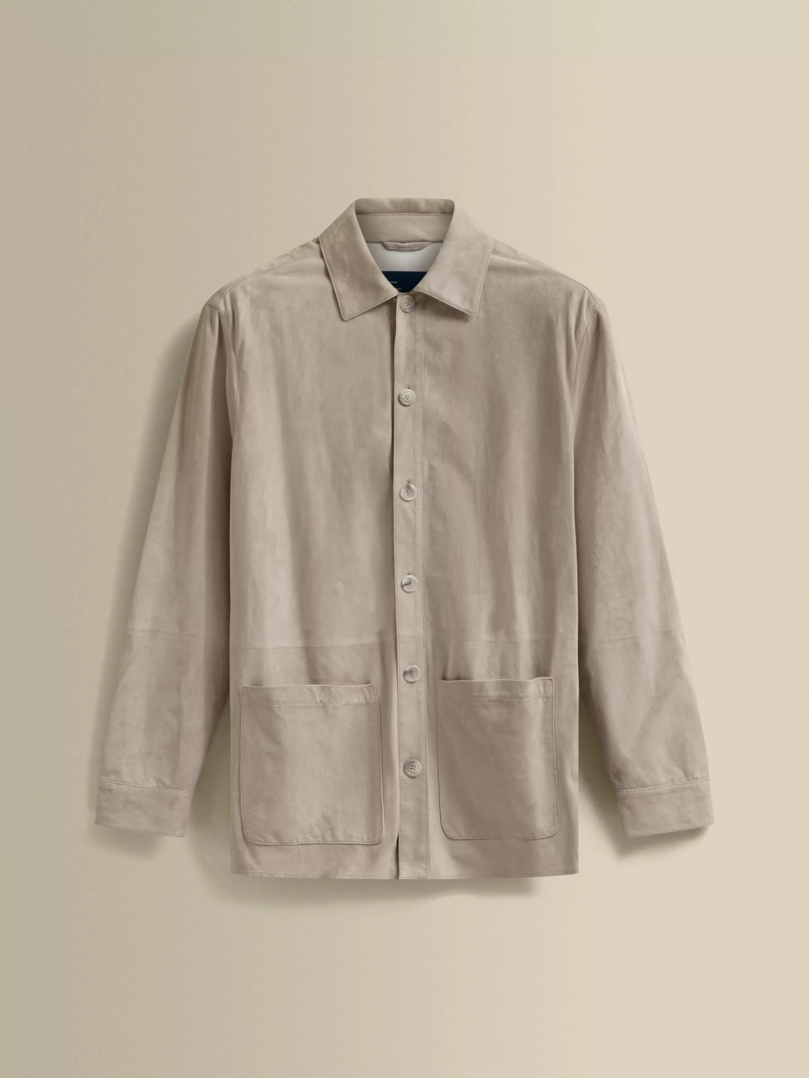 Thom Sweeney Suede Button Through Overshirt