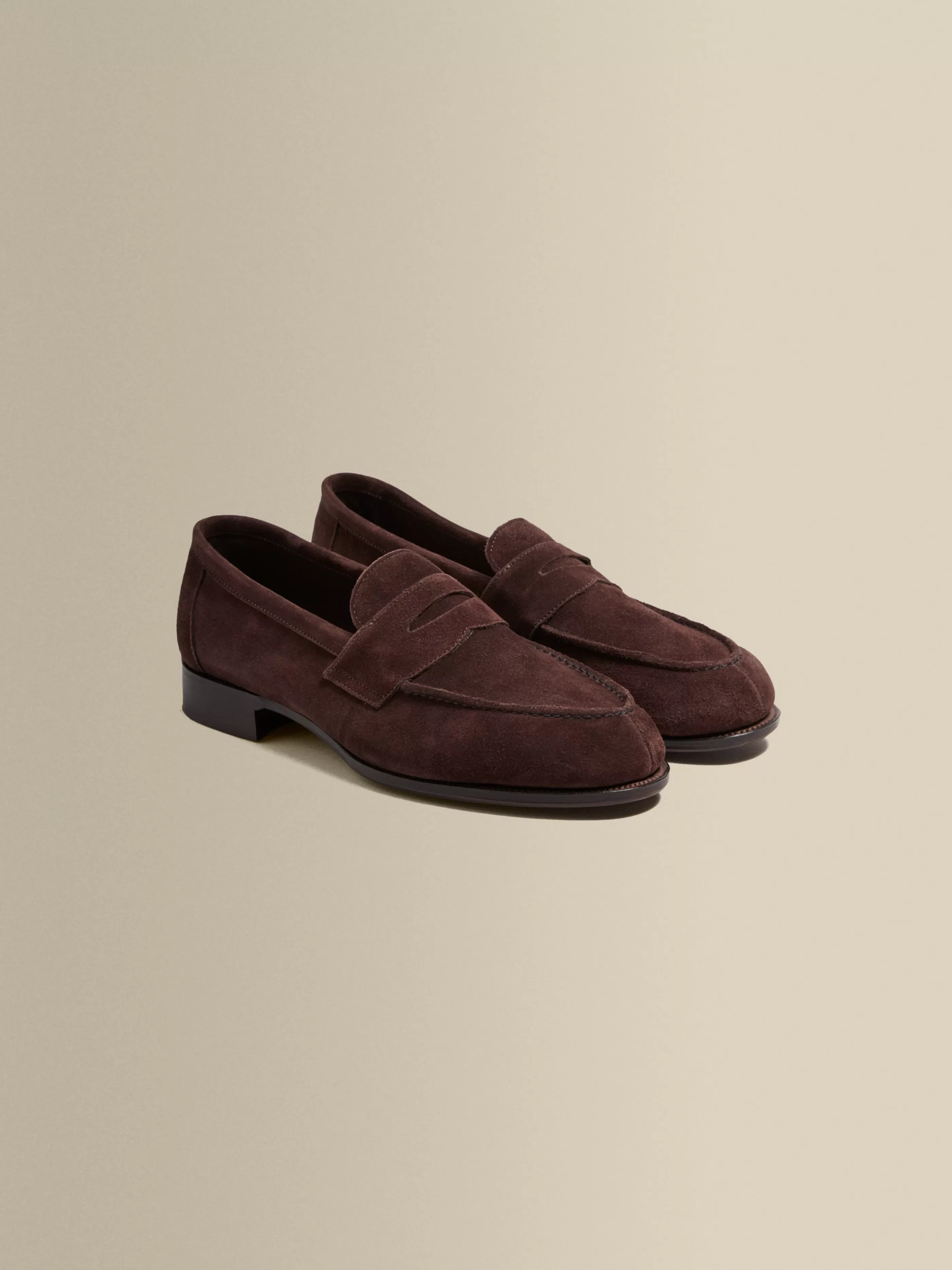 Thom Sweeney Suede Split Toe Loafer Shoes