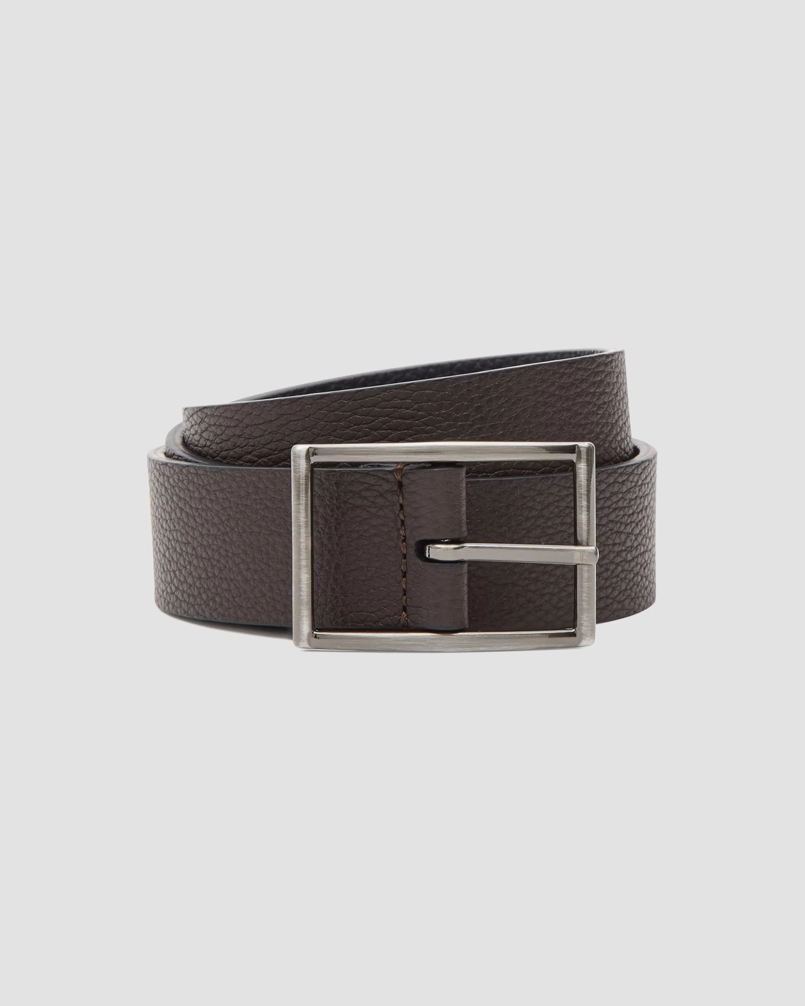 Thom Sweeney Textured Leather Reversible Belt