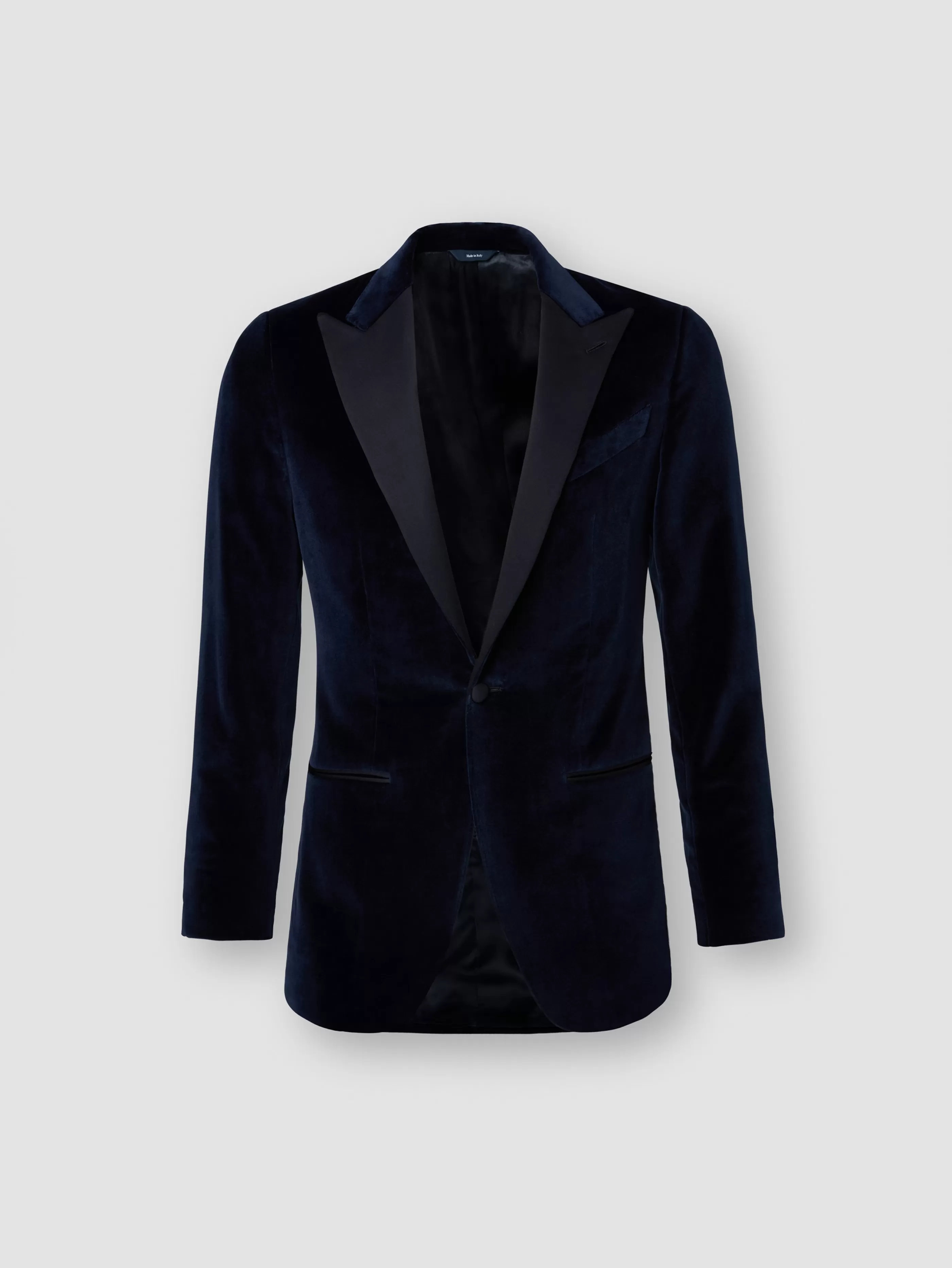 Thom Sweeney Velvet Satin Single Breasted Peak Lapel Dinner Jacket