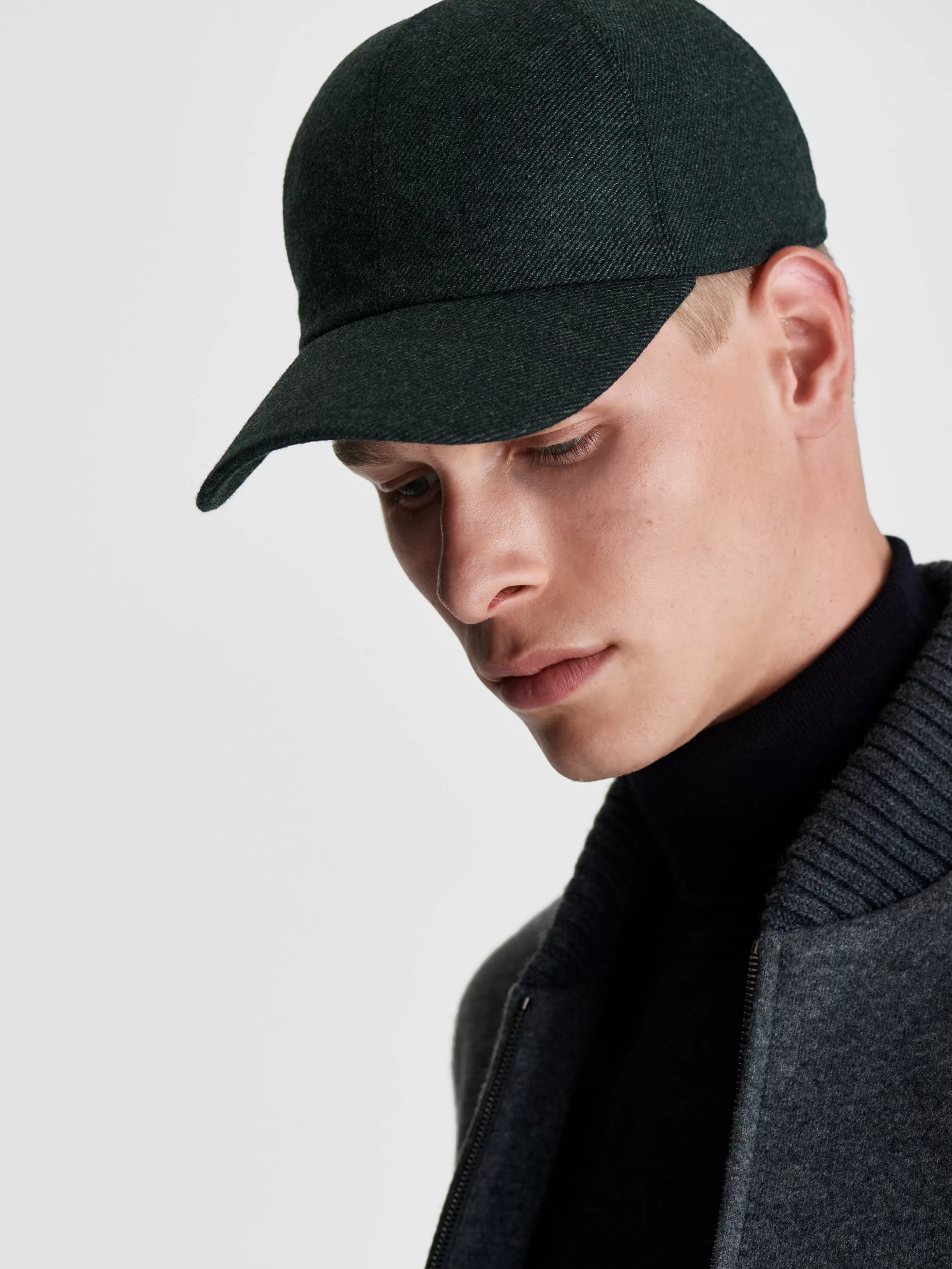 Thom Sweeney Wool Cashmere Blend Cap