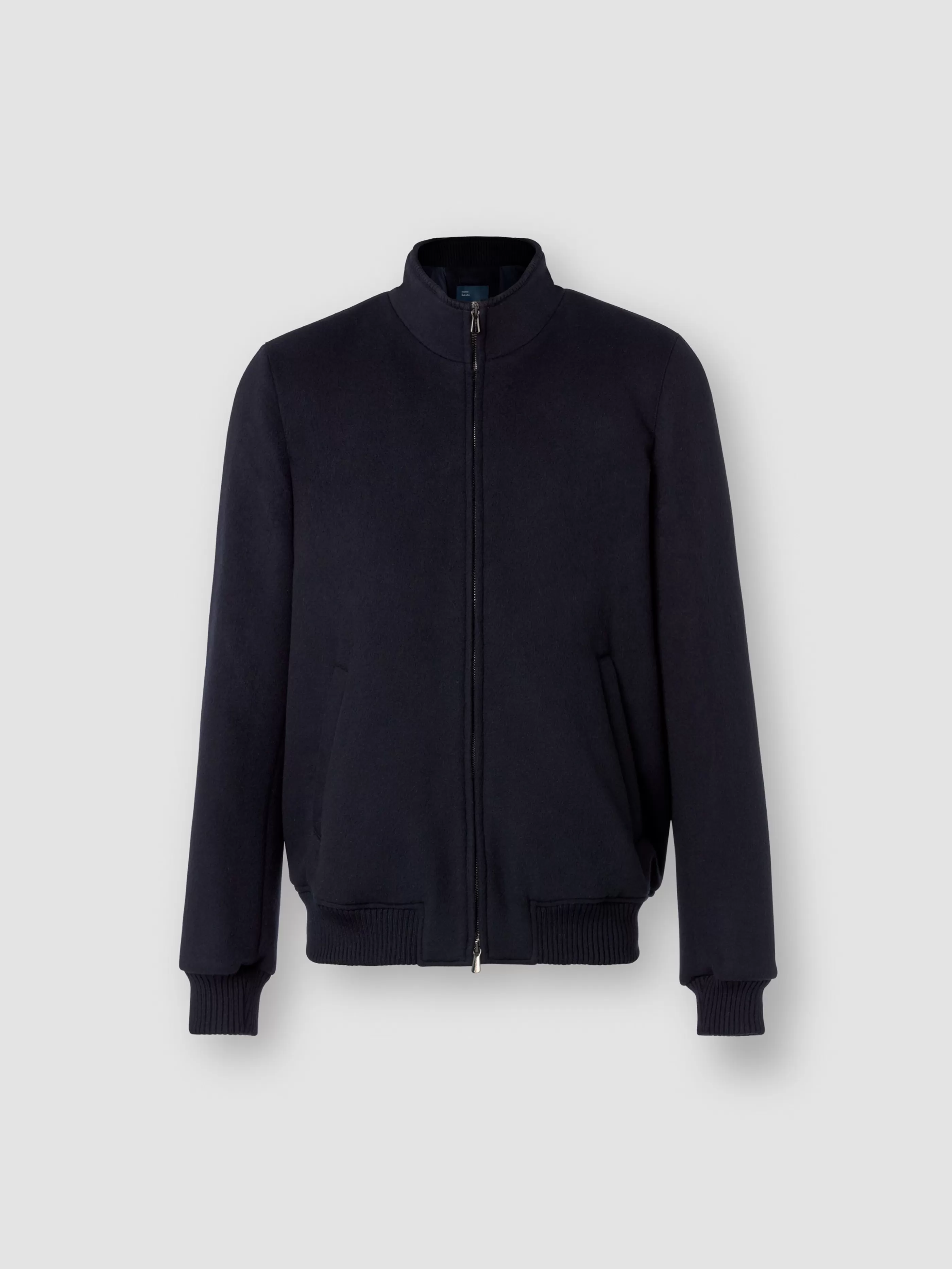 Thom Sweeney Wool Cashmere Zip Through Bomber Jacket