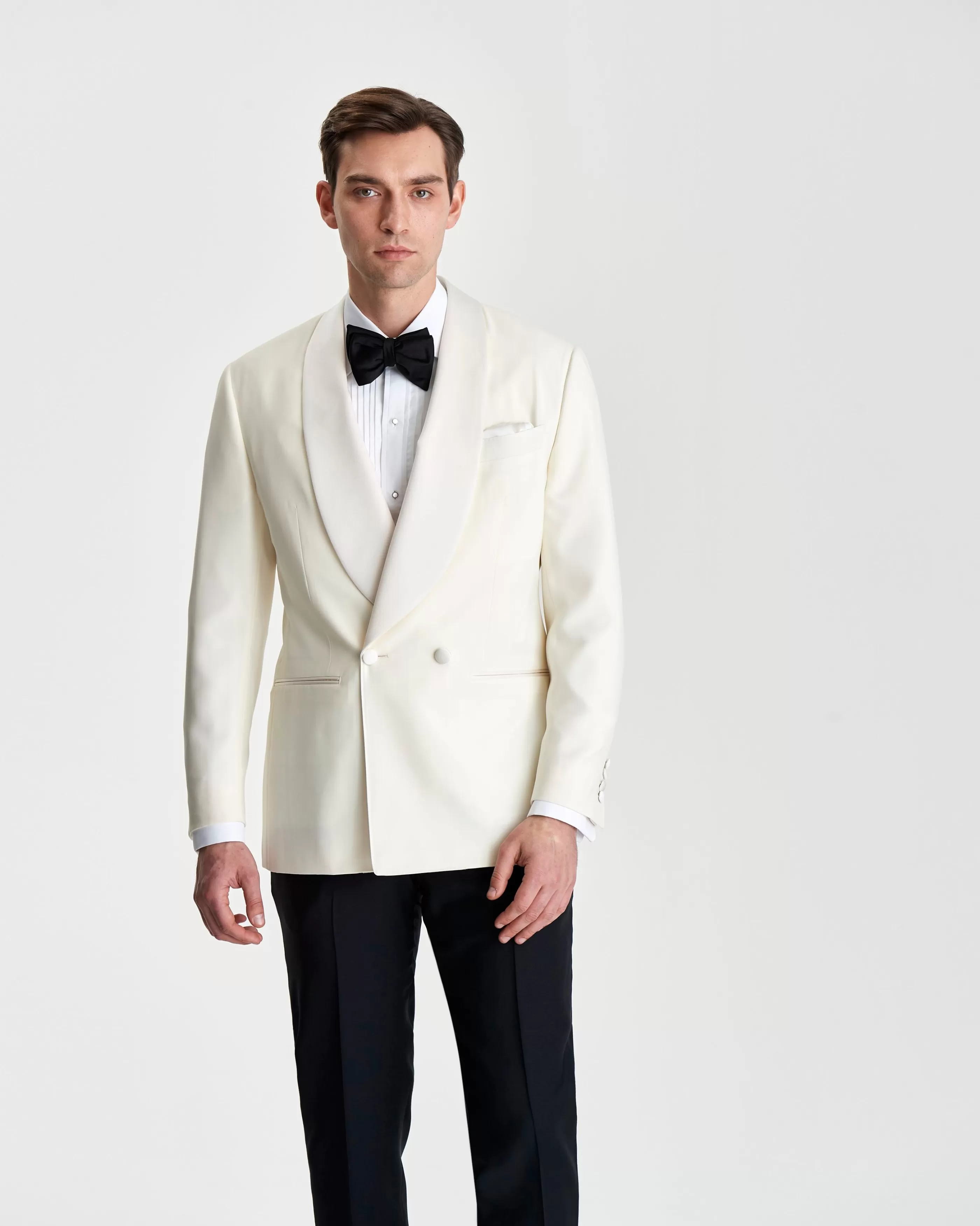 Thom Sweeney Wool Double Breasted Shawl Lapel Dinner Jacket