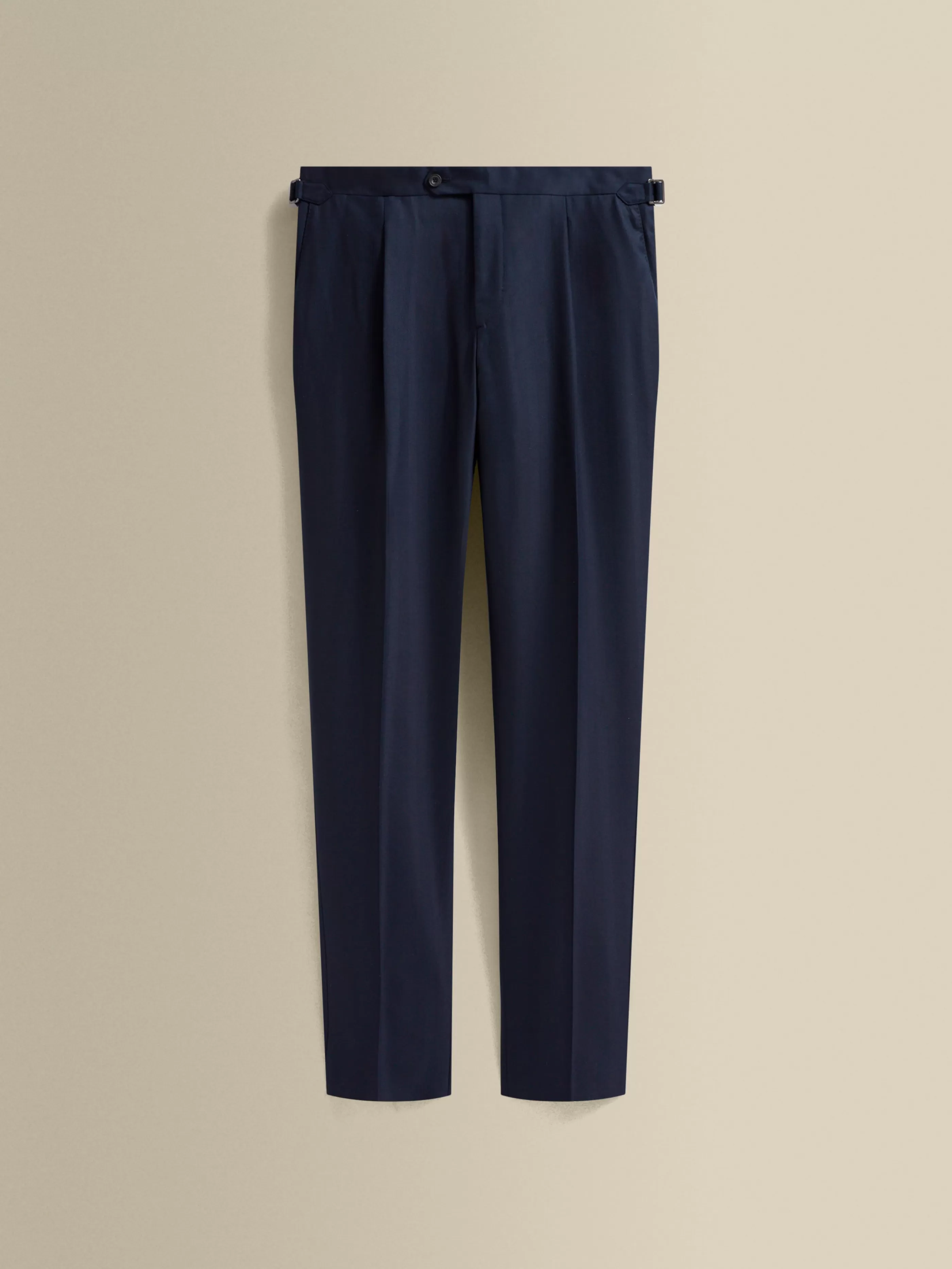 Thom Sweeney Wool Single Pleat Tailored Trousers
