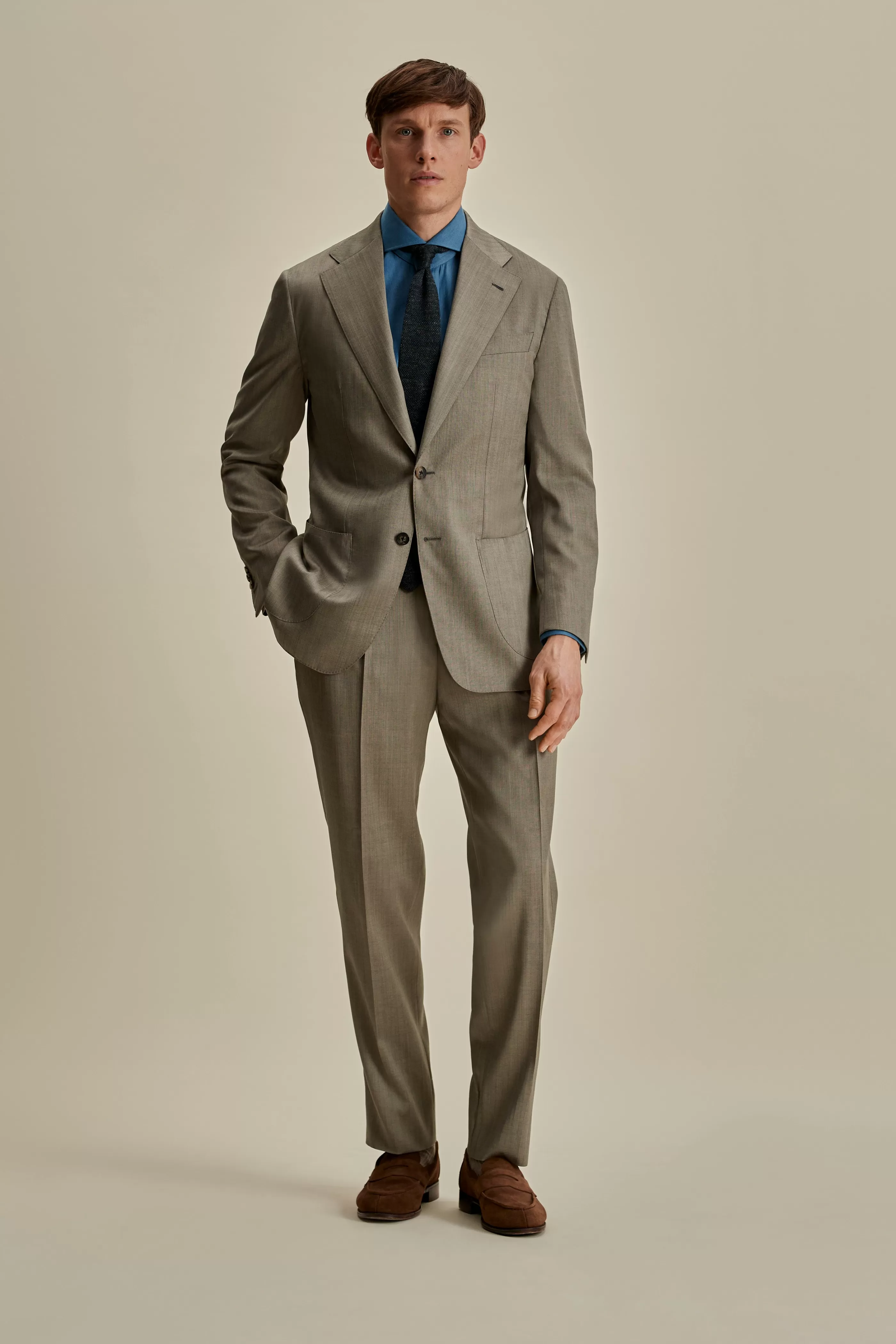 Thom Sweeney Wool Unstructured Single Breasted Suit