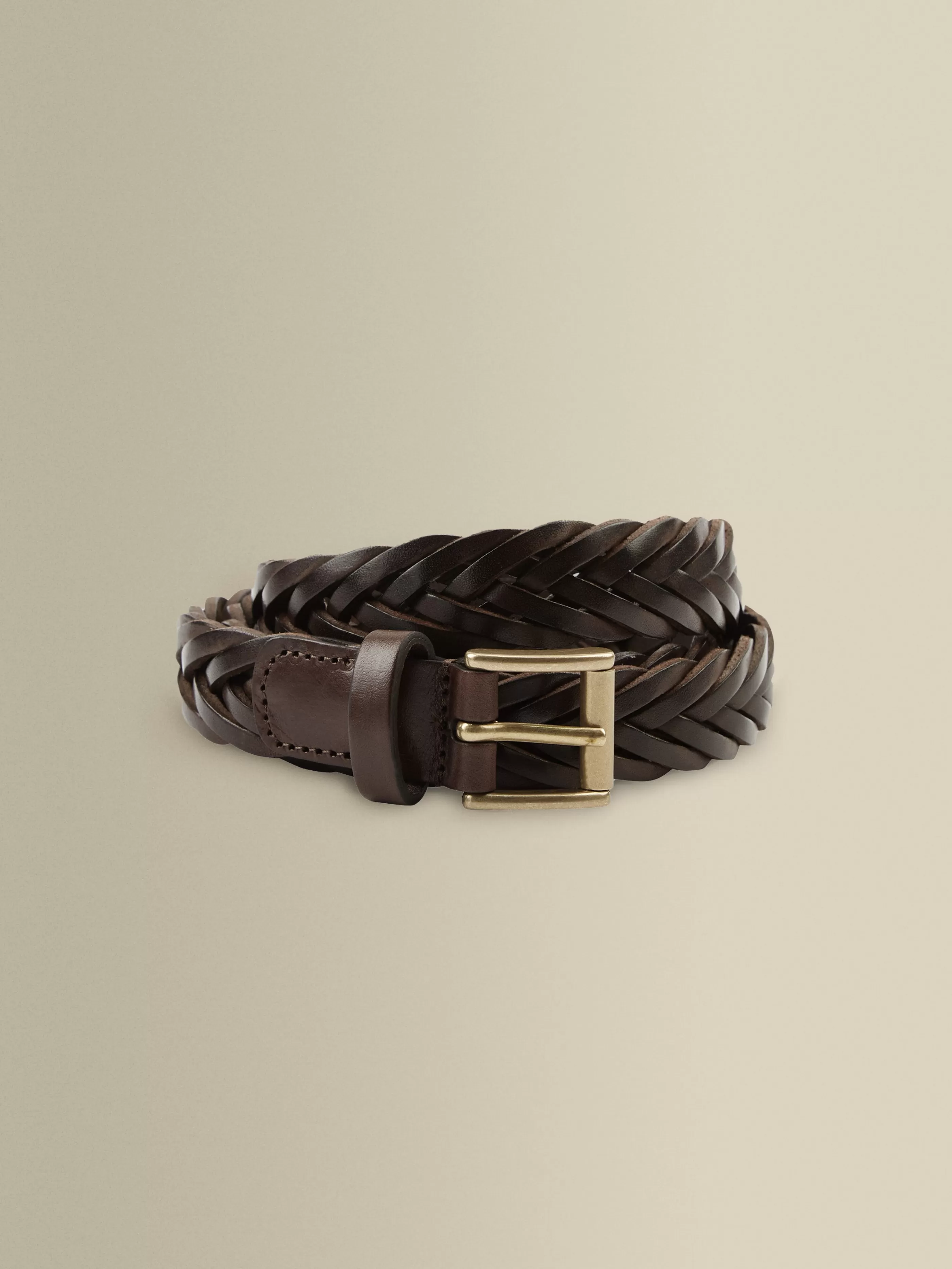 Thom Sweeney Woven Leather Belt